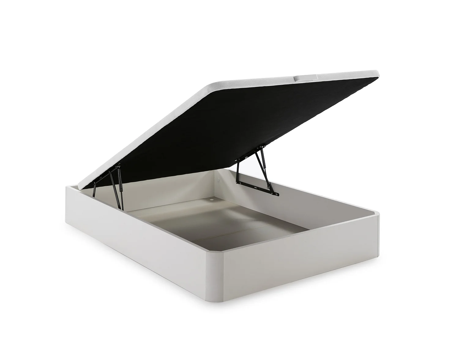 Ensemble 140 x 190 cm sommier coffre blanc + matelas hybride ressorts ensachés 5 zones et mousse à mémoire de forme ép.30cm - PATNOS de YSMÉE