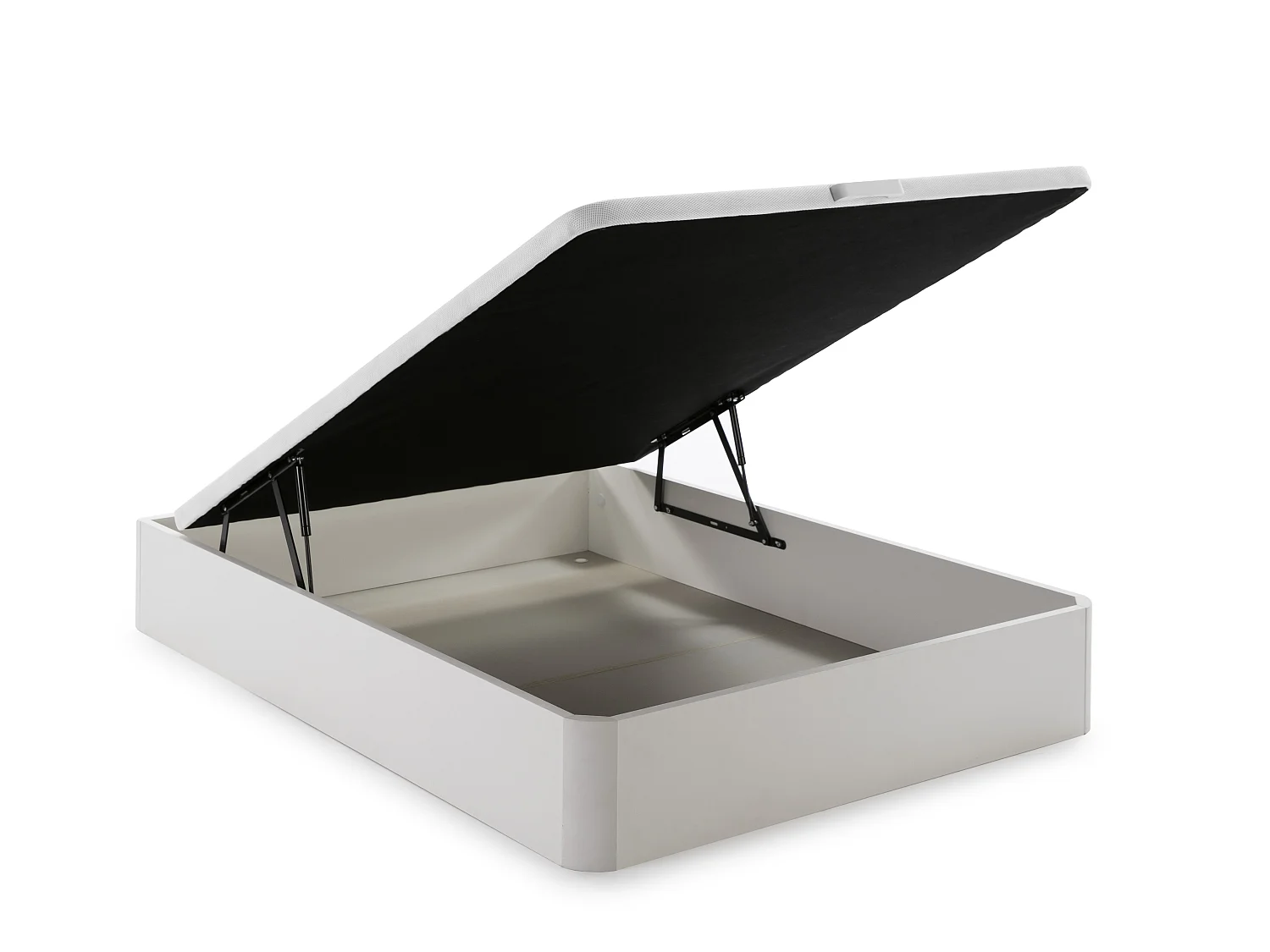 Conjunto de canapé abatible blanco de 140 x 190 cm + colchón híbrido de muelles ensacados 5 zonas y espuma con memoria de forma de 30 cm de grosor - PATNOS de YSMÉE