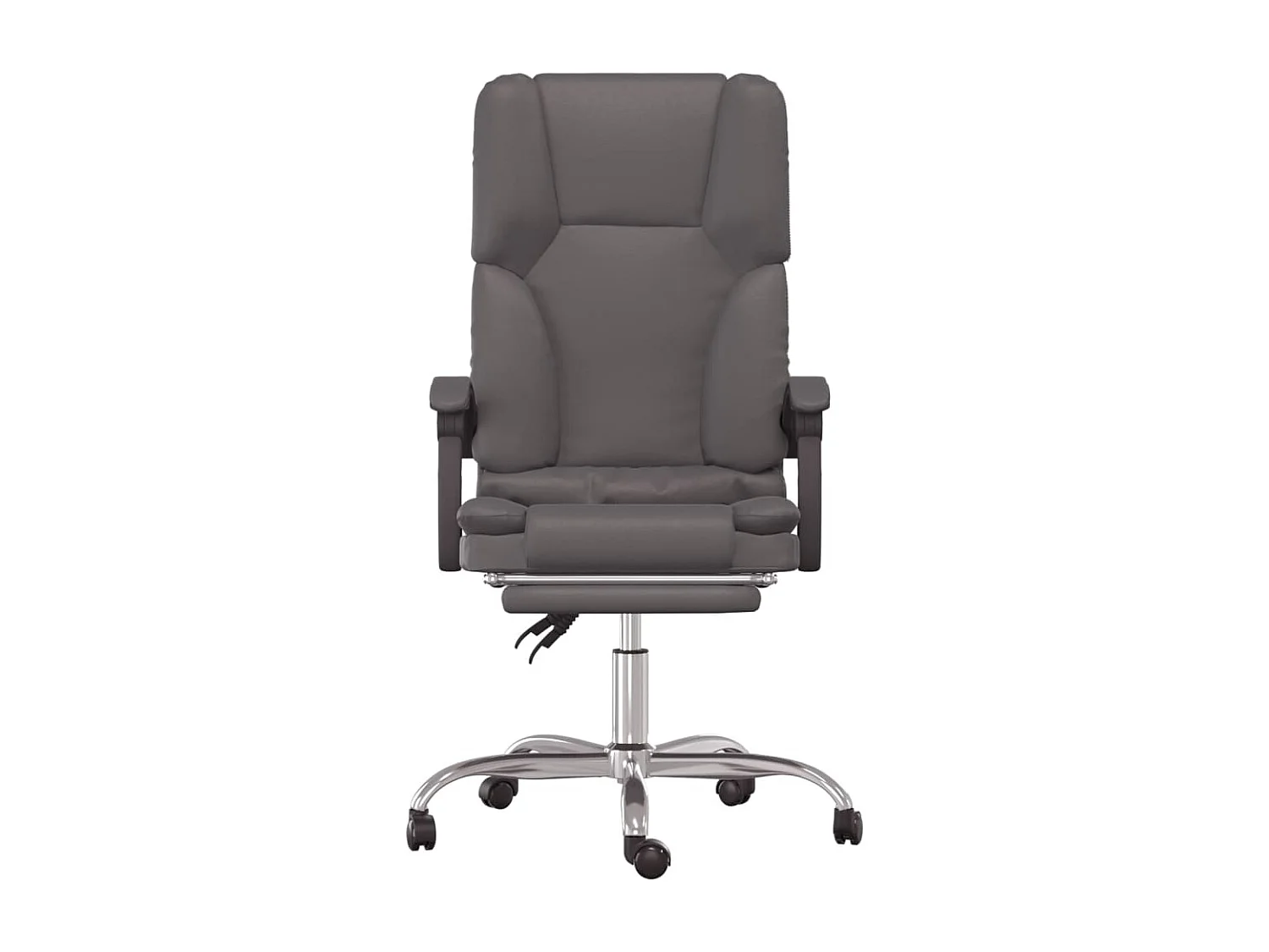 Fauteuil de massage inclinable de bureau Gris Similicuir