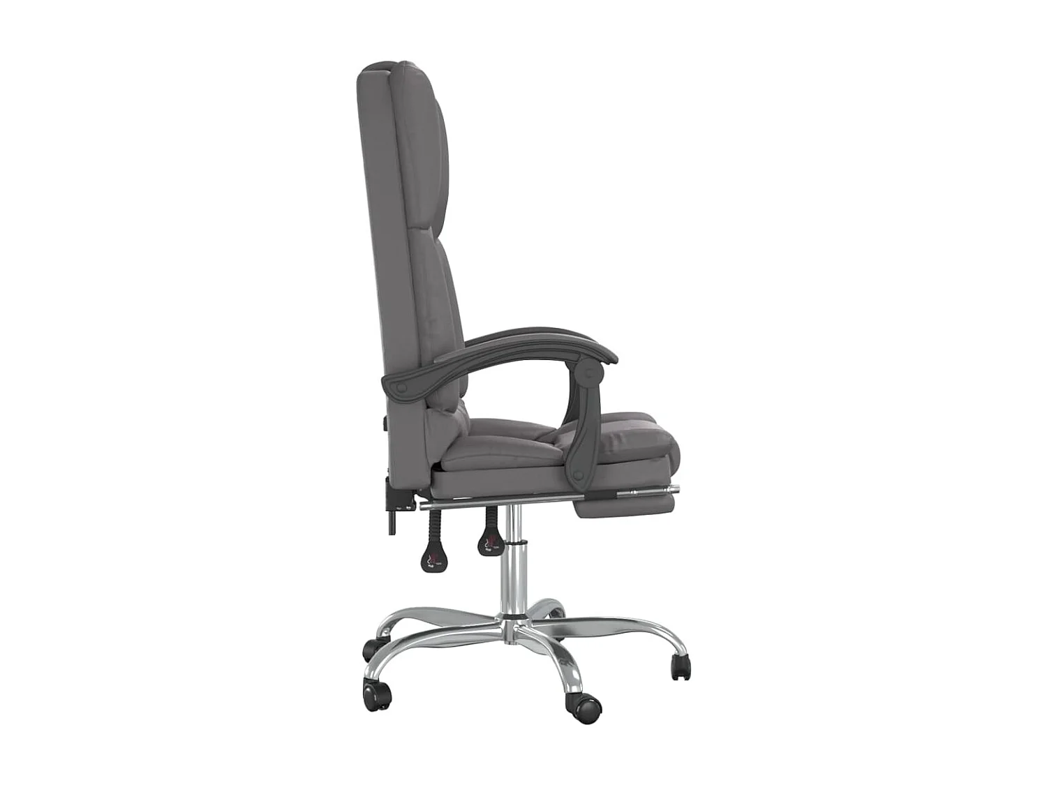 Fauteuil de massage inclinable de bureau Gris Similicuir