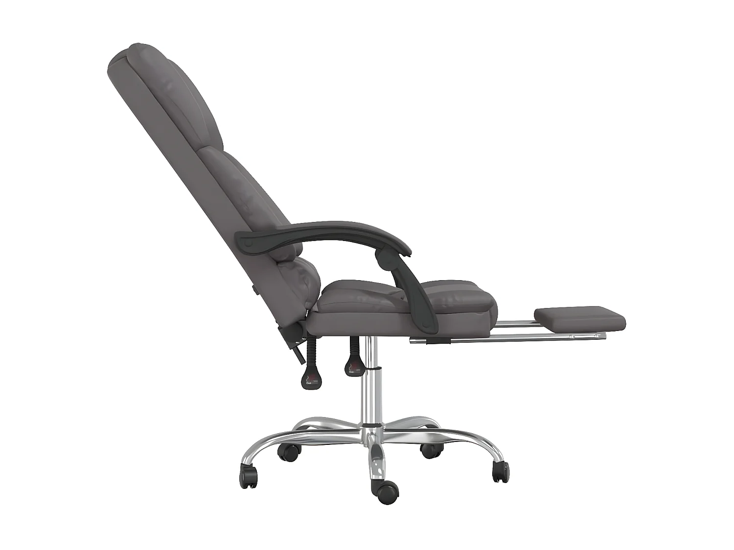 Fauteuil de massage inclinable de bureau Gris Similicuir