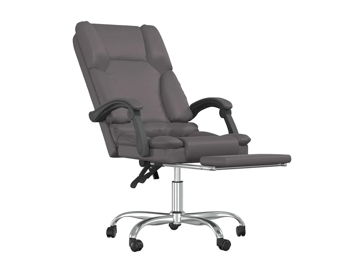 Fauteuil de massage inclinable de bureau Gris Similicuir