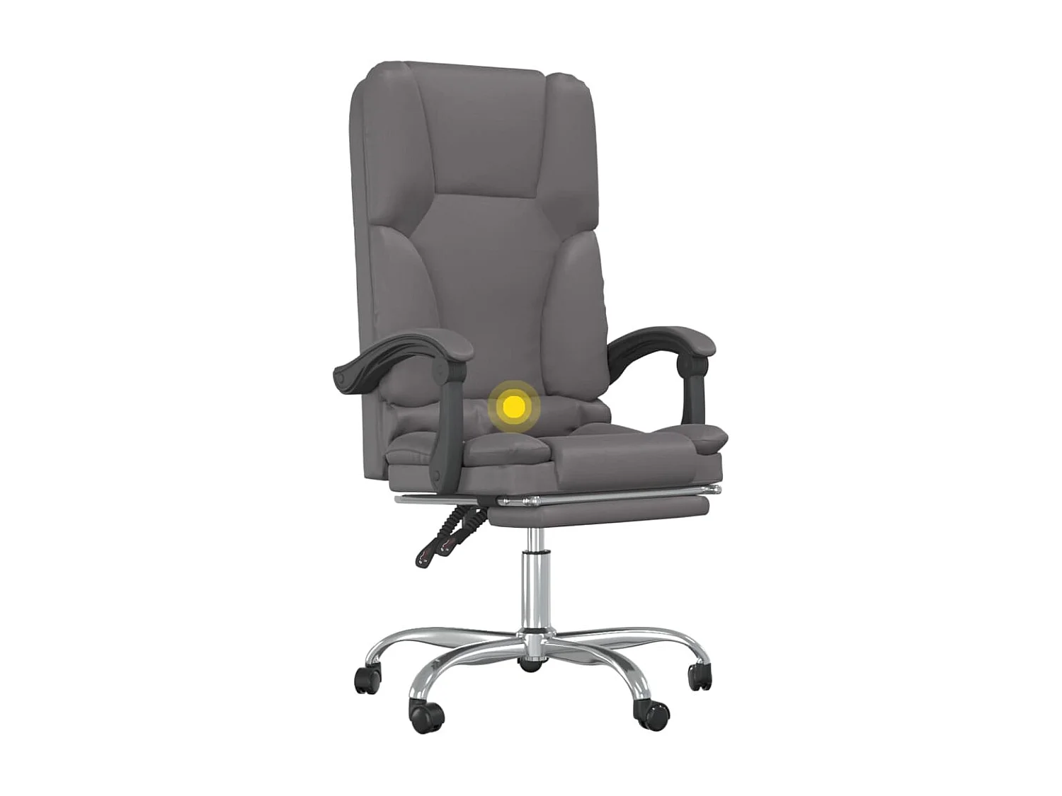 Fauteuil de massage inclinable de bureau Gris Similicuir
