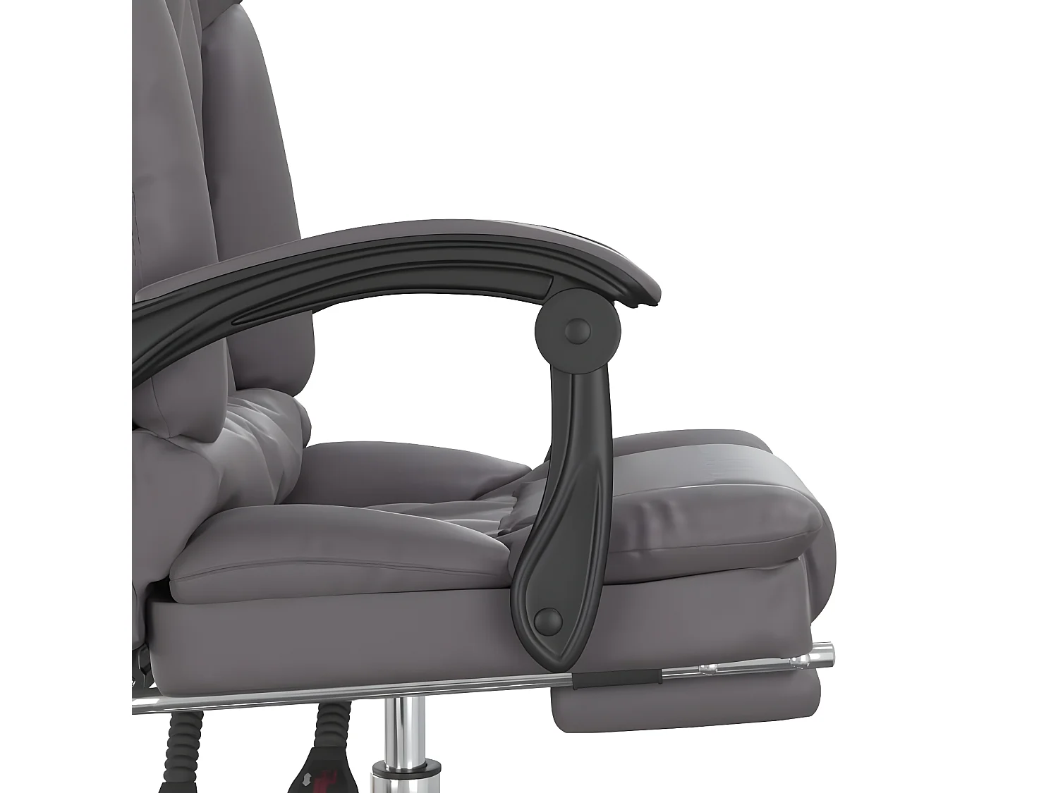 Fauteuil de massage inclinable de bureau Gris Similicuir