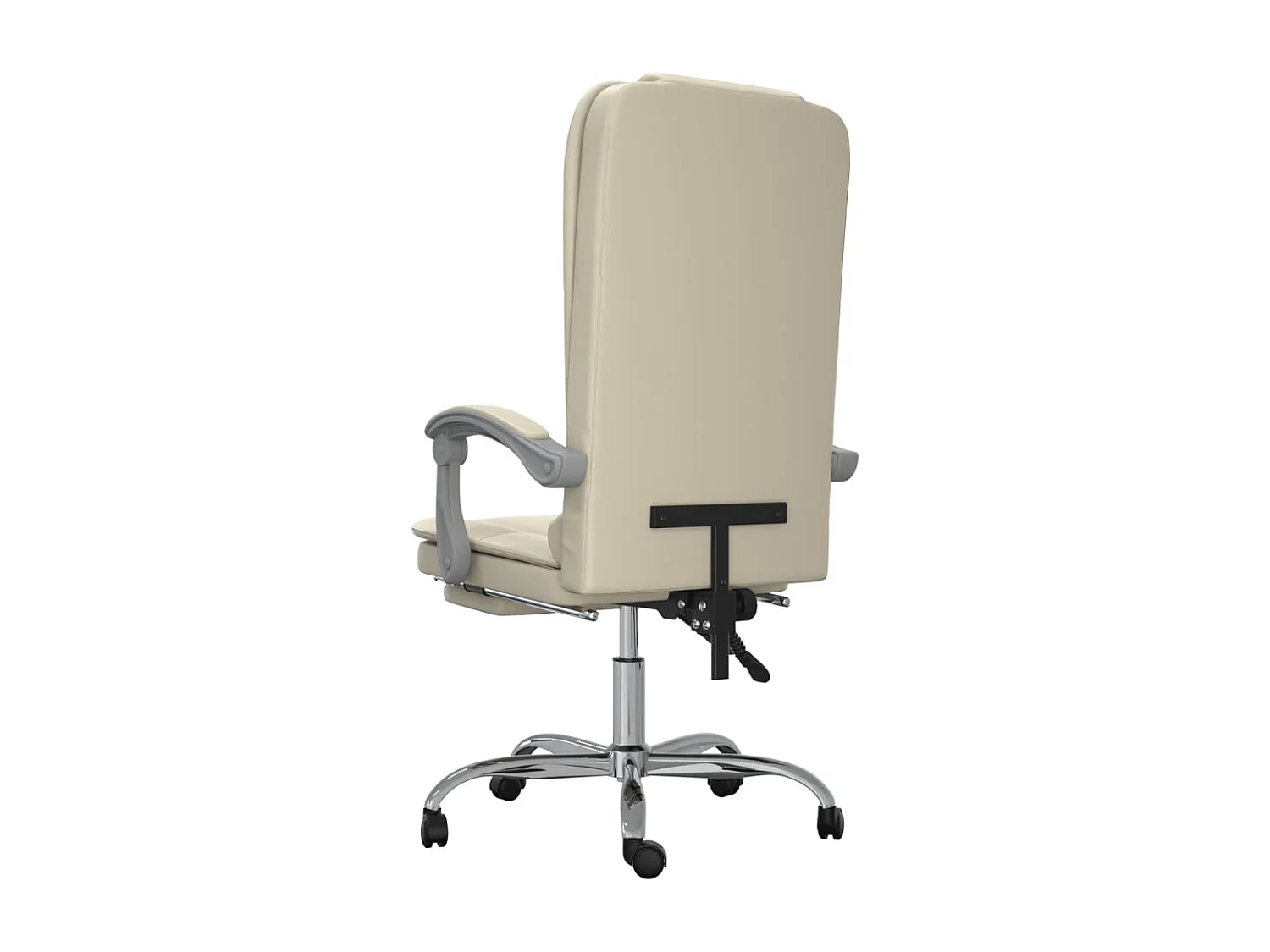 Fauteuil de massage inclinable de bureau Crème Similicuir