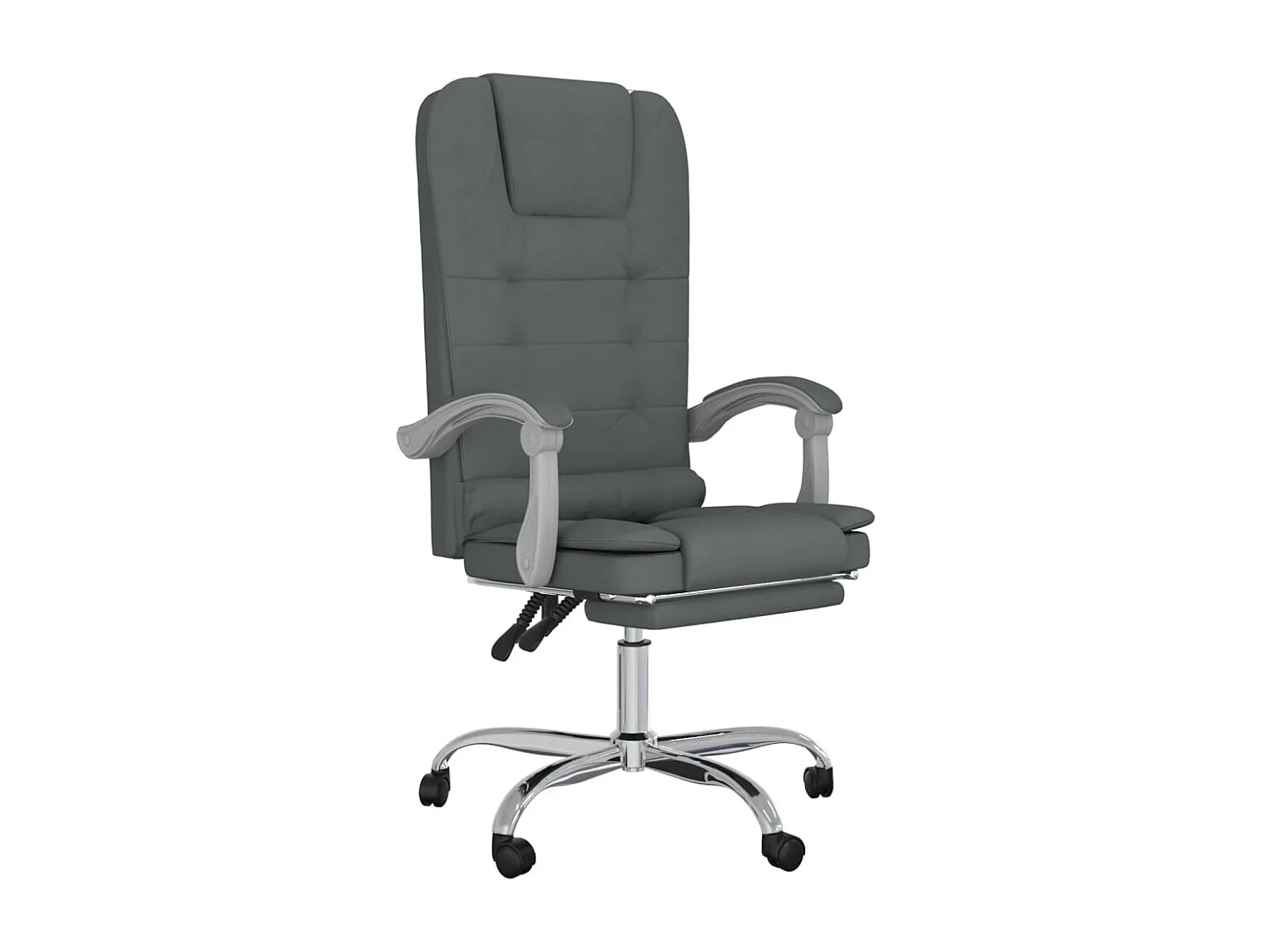 Fauteuil de massage inclinable de bureau Gris foncé Tissu