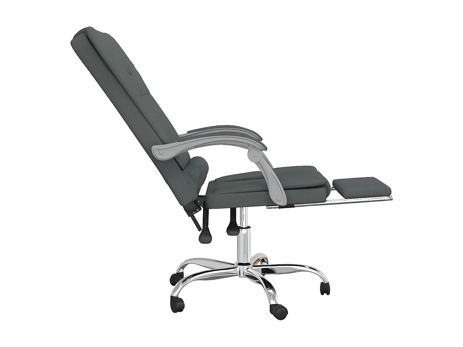 Fauteuil de massage inclinable de bureau Gris foncé Tissu