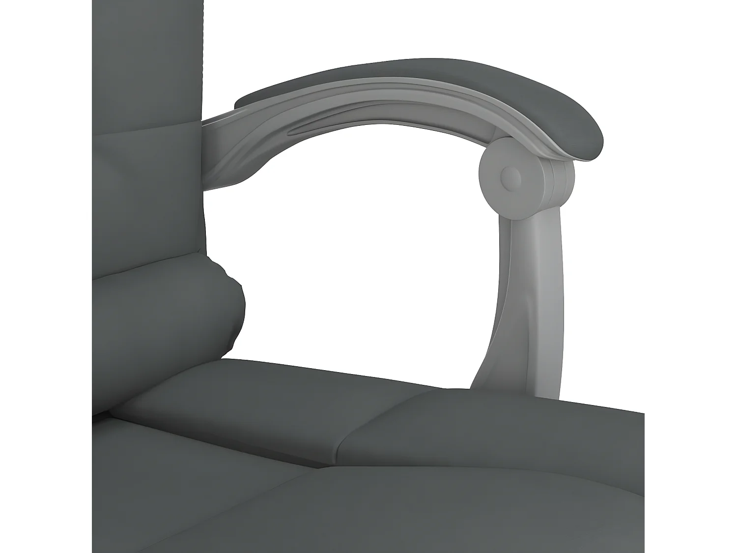 Fauteuil de massage inclinable de bureau Gris foncé Tissu