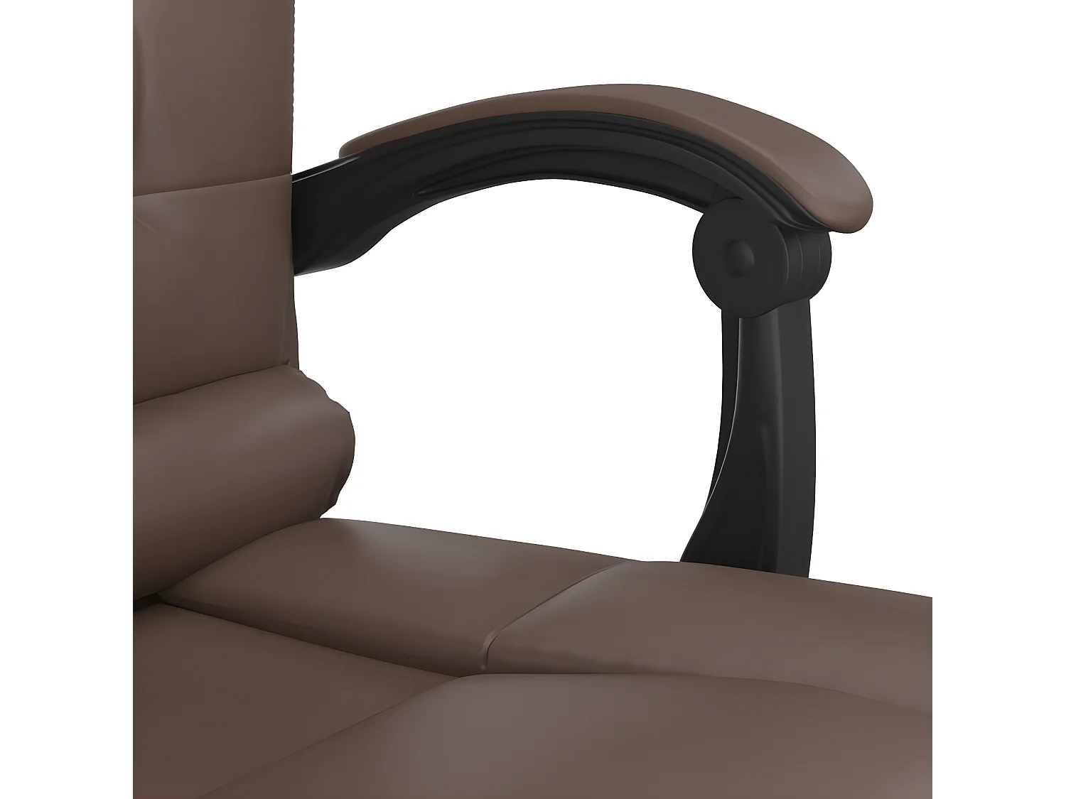 Fauteuil de massage inclinable de bureau Marron Similicuir