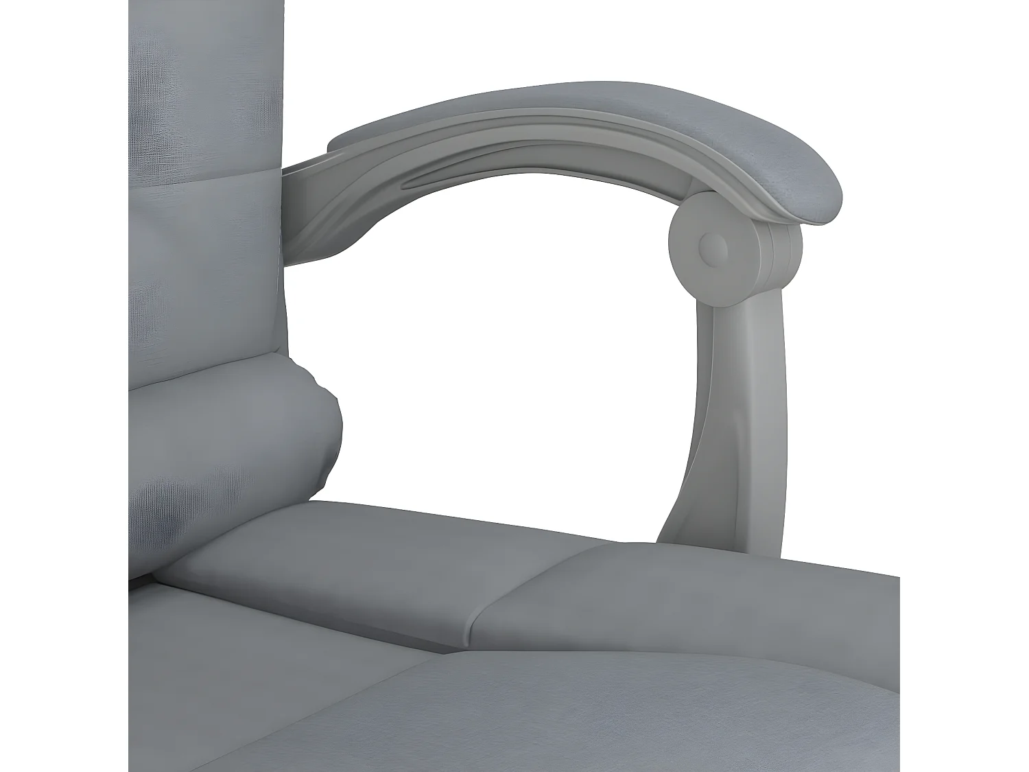 Fauteuil de massage inclinable de bureau Gris clair Tissu