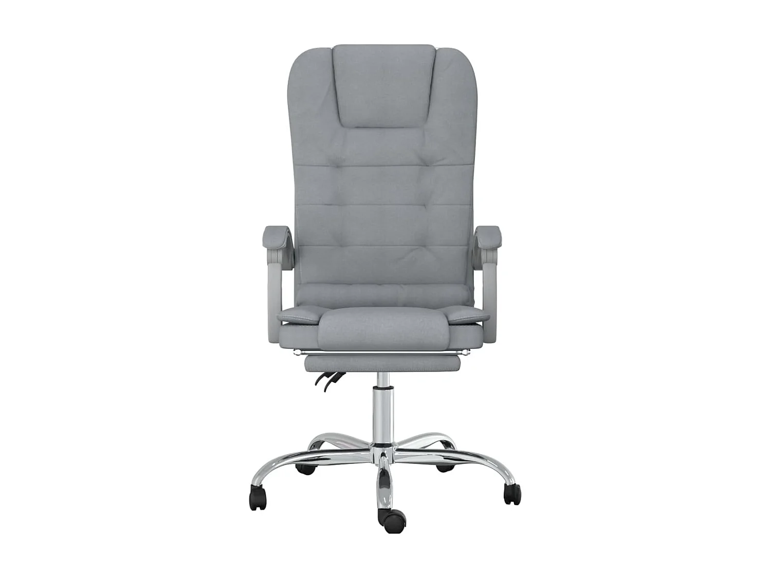 Fauteuil de massage inclinable de bureau Gris clair Tissu