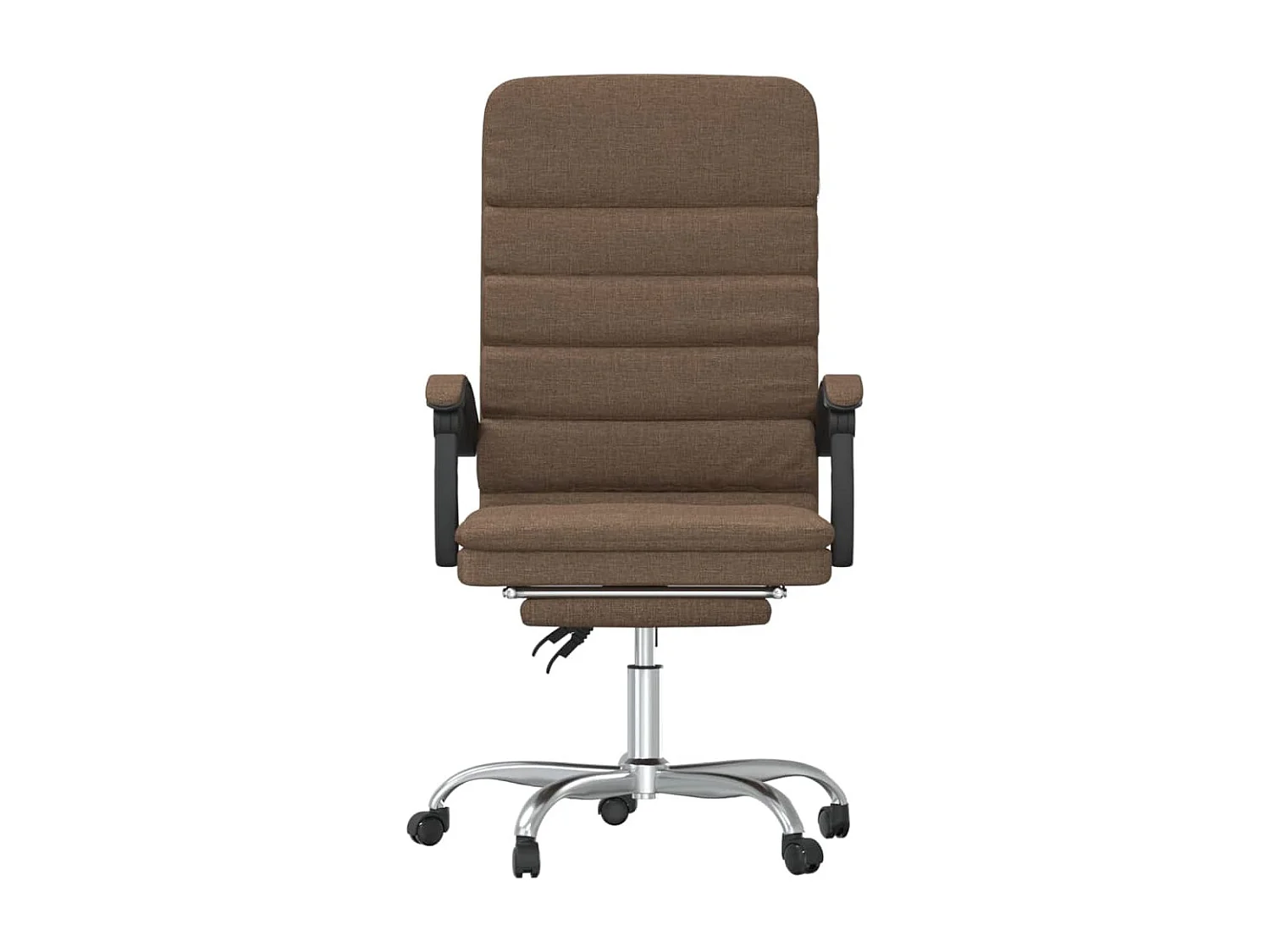 Fauteuil de massage inclinable de bureau Marron Tissu