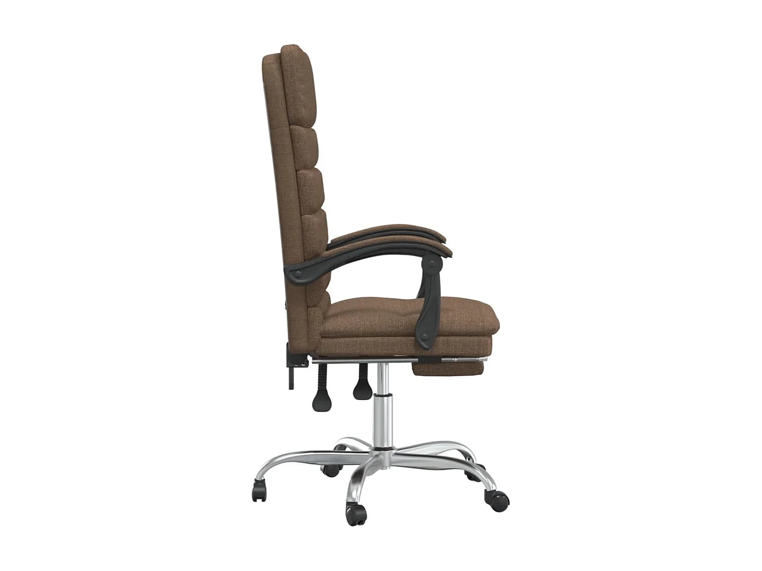 Fauteuil de massage inclinable de bureau Marron Tissu