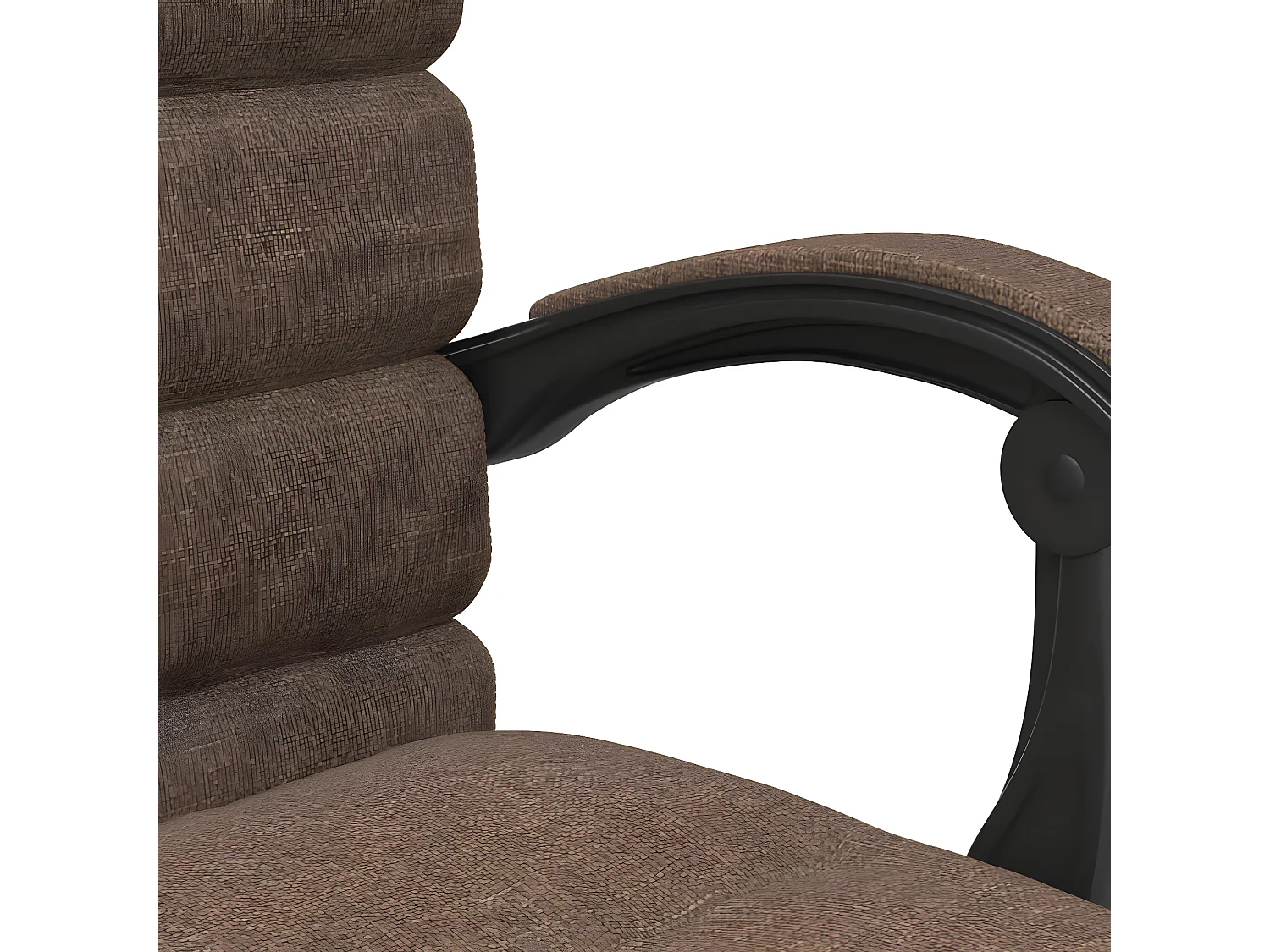 Fauteuil de massage inclinable de bureau Marron Tissu