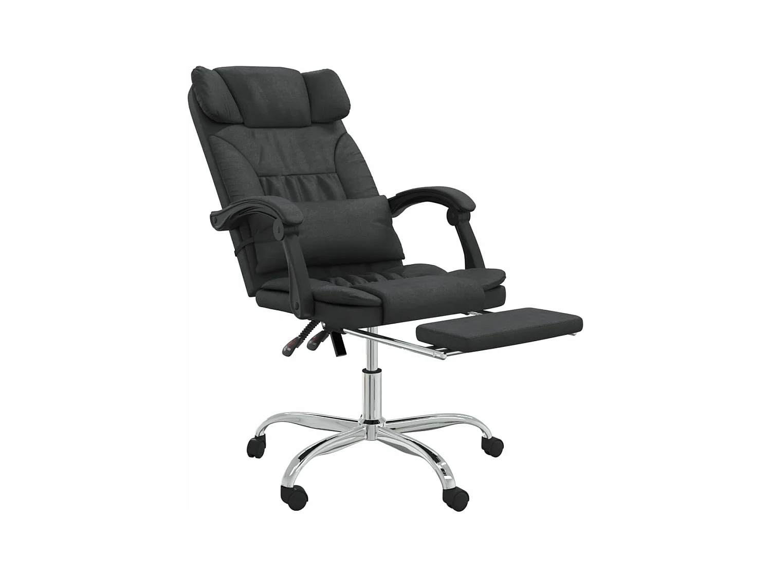 Fauteuil de massage inclinable de bureau Noir Similicuir