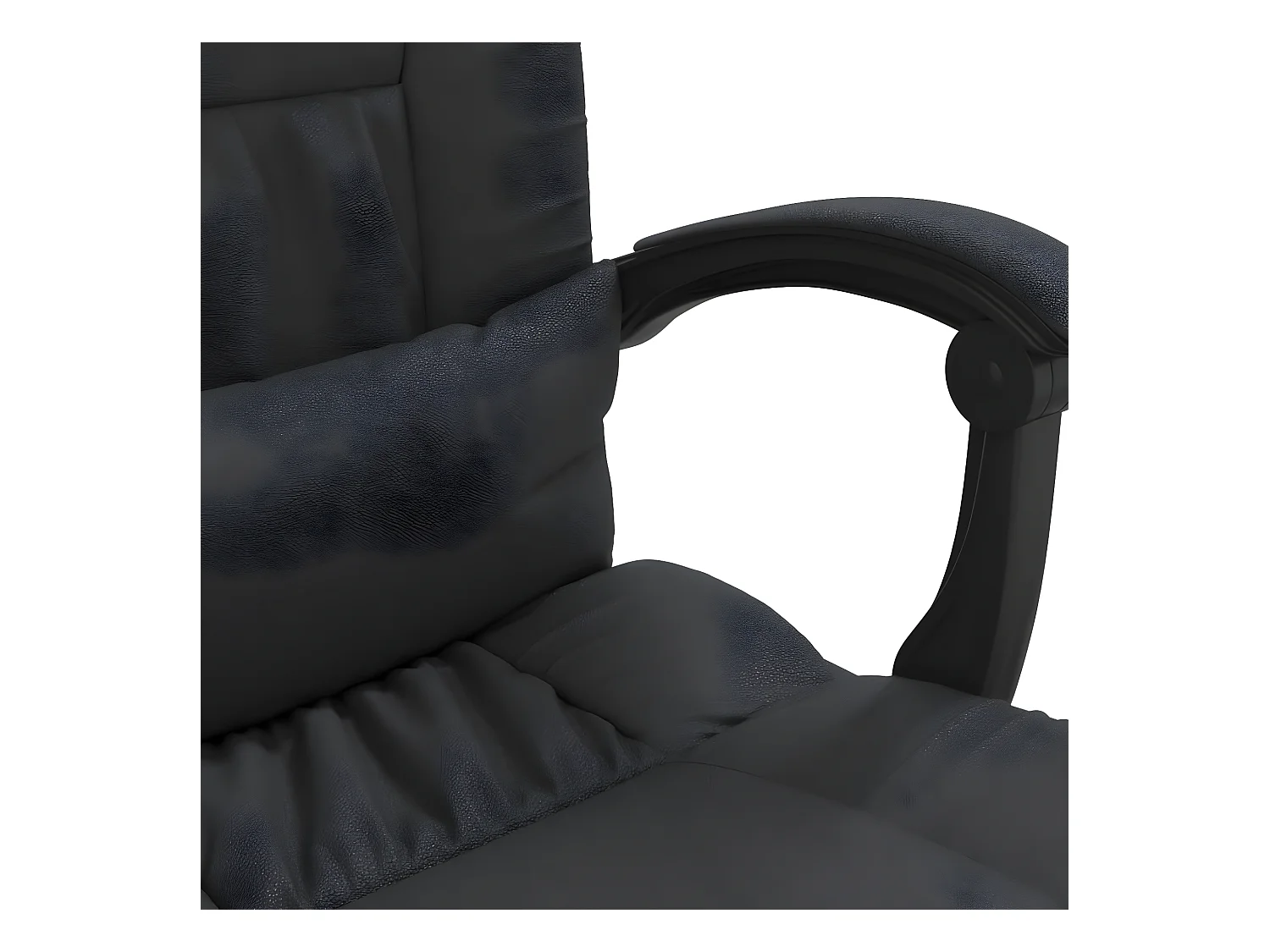 Fauteuil de massage inclinable de bureau Noir Similicuir