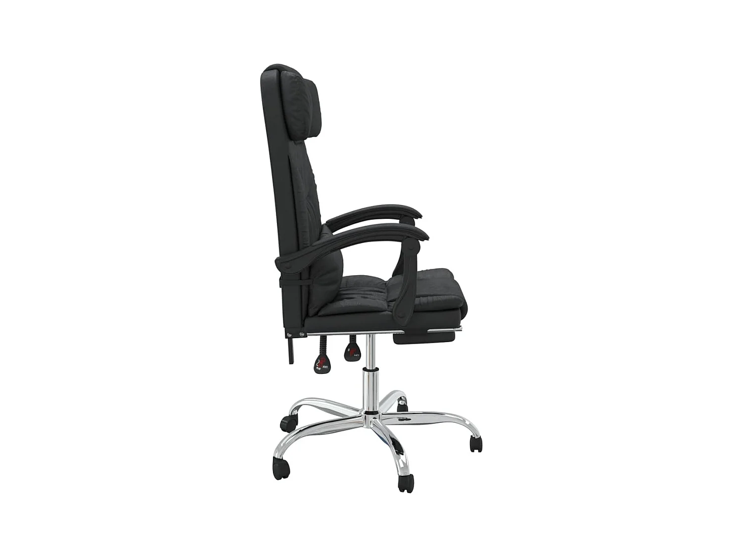 Fauteuil de massage inclinable de bureau Noir Similicuir