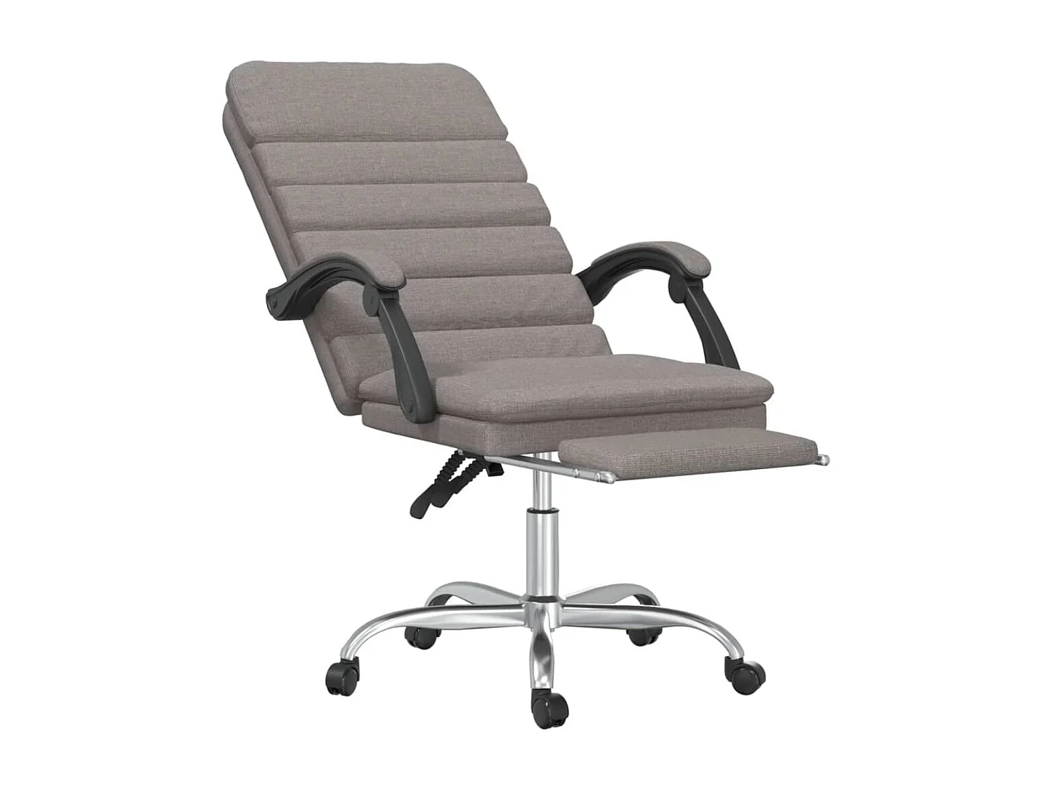 Fauteuil de massage inclinable de bureau Taupe Tissu
