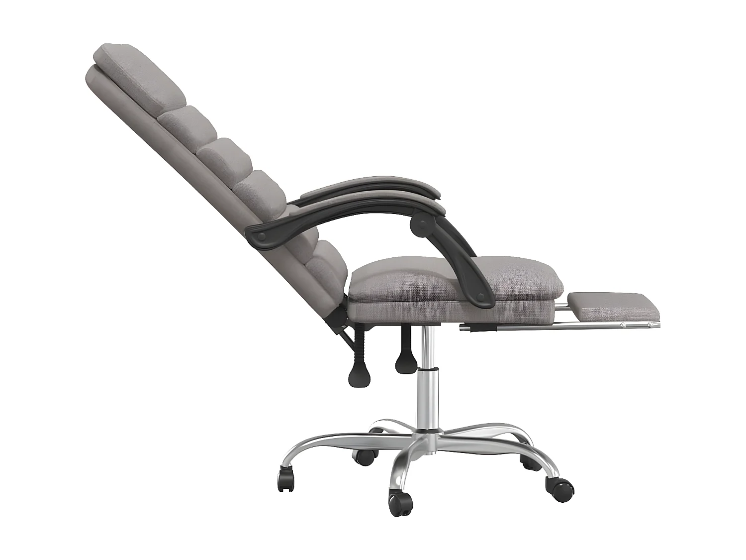 Fauteuil de massage inclinable de bureau Taupe Tissu