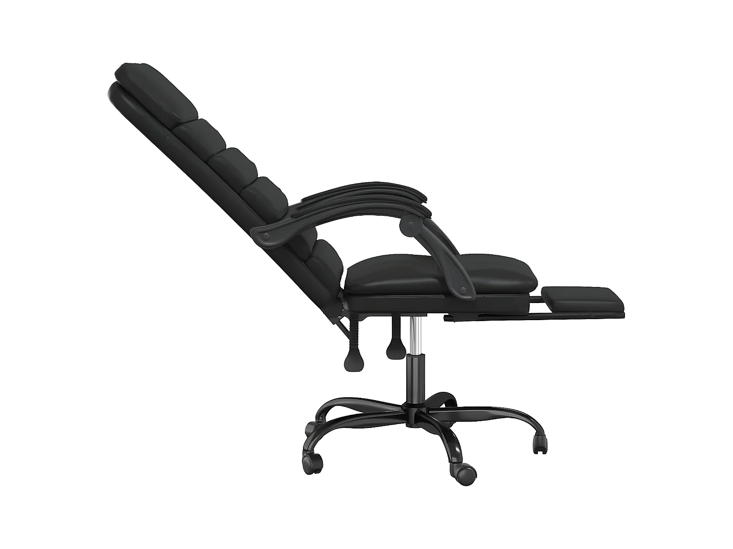 Fauteuil de massage inclinable de bureau Noir Similicuir