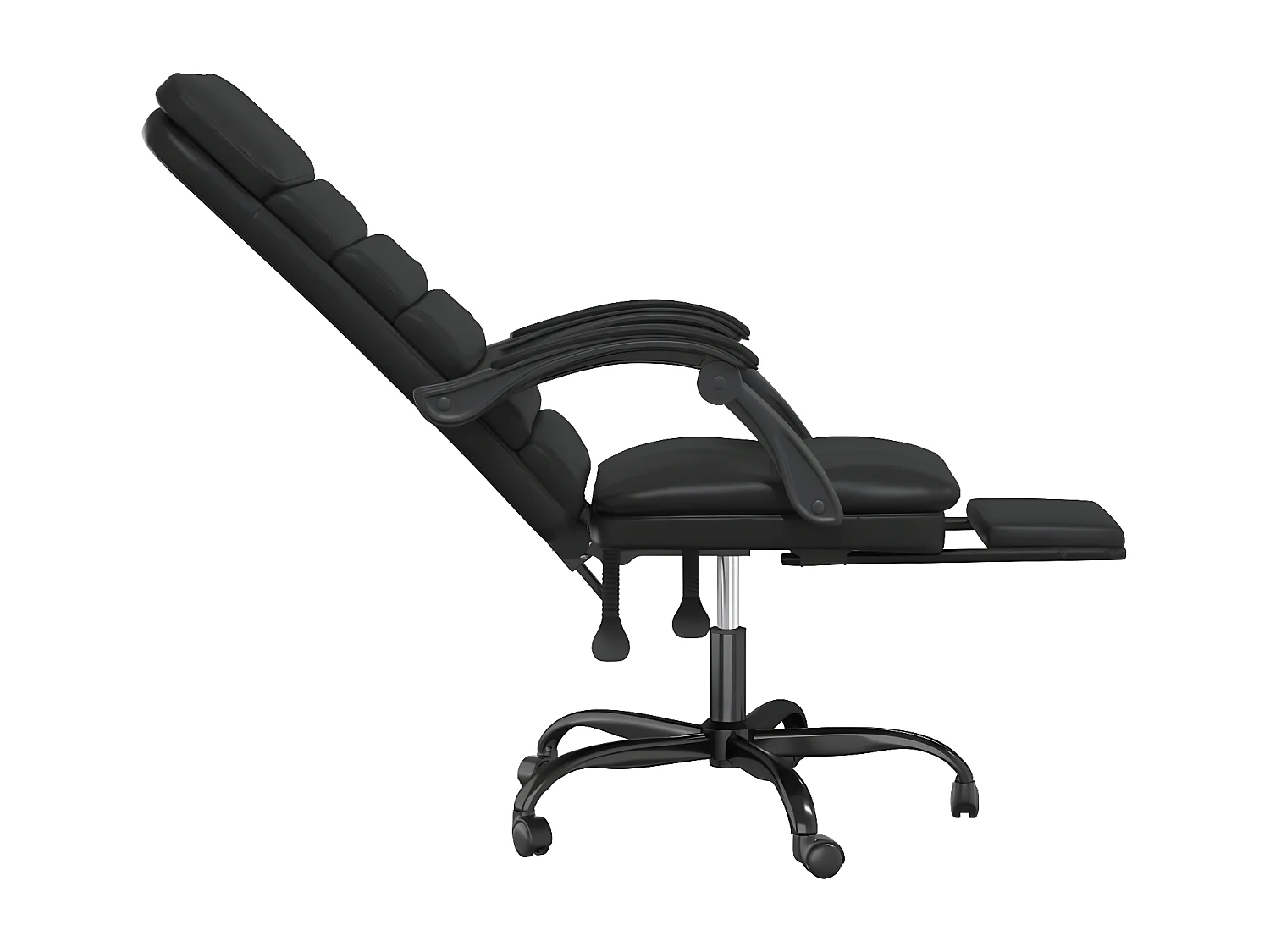 Fauteuil de massage inclinable de bureau Noir Similicuir