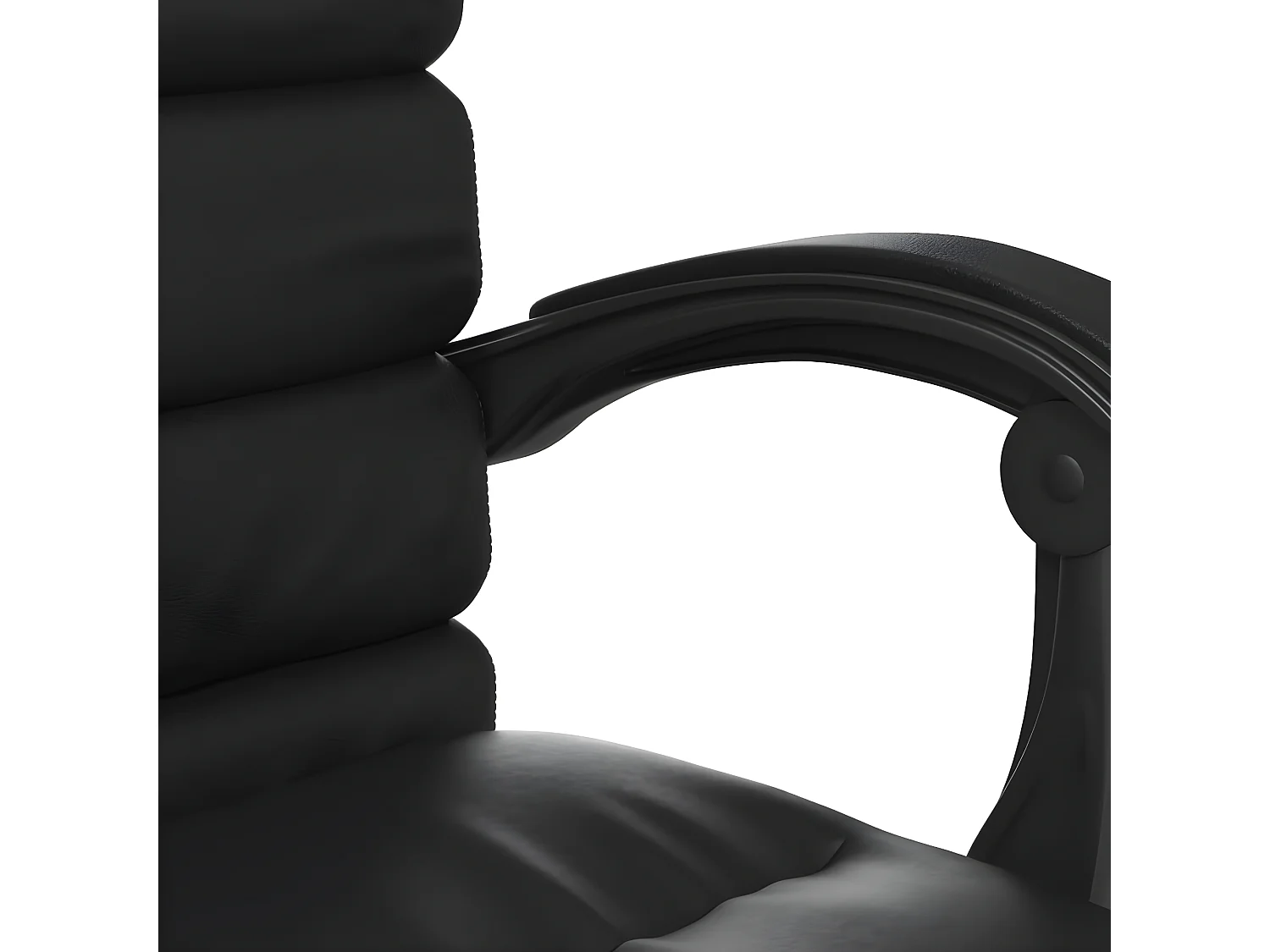 Fauteuil de massage inclinable de bureau Noir Similicuir