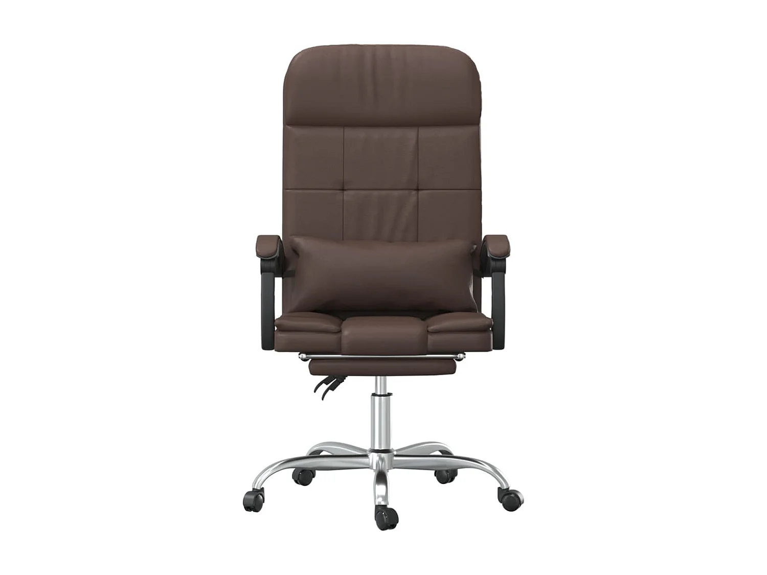 Fauteuil de massage inclinable de bureau Marron Similicuir