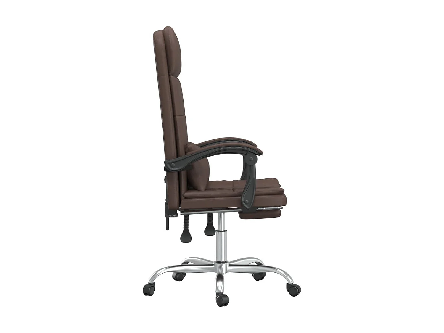 Fauteuil de massage inclinable de bureau Marron Similicuir