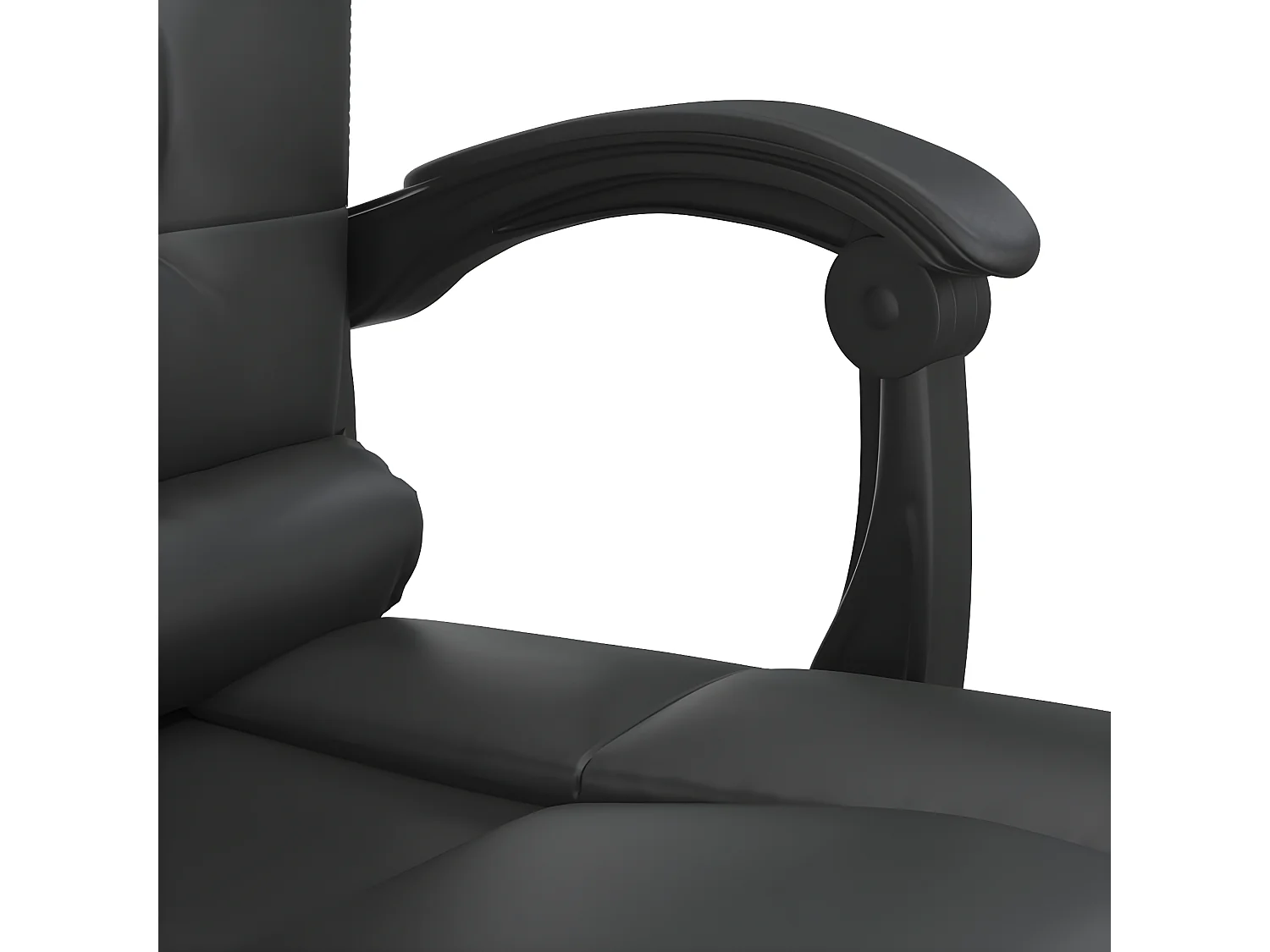 Fauteuil de massage inclinable de bureau Noir Similicuir