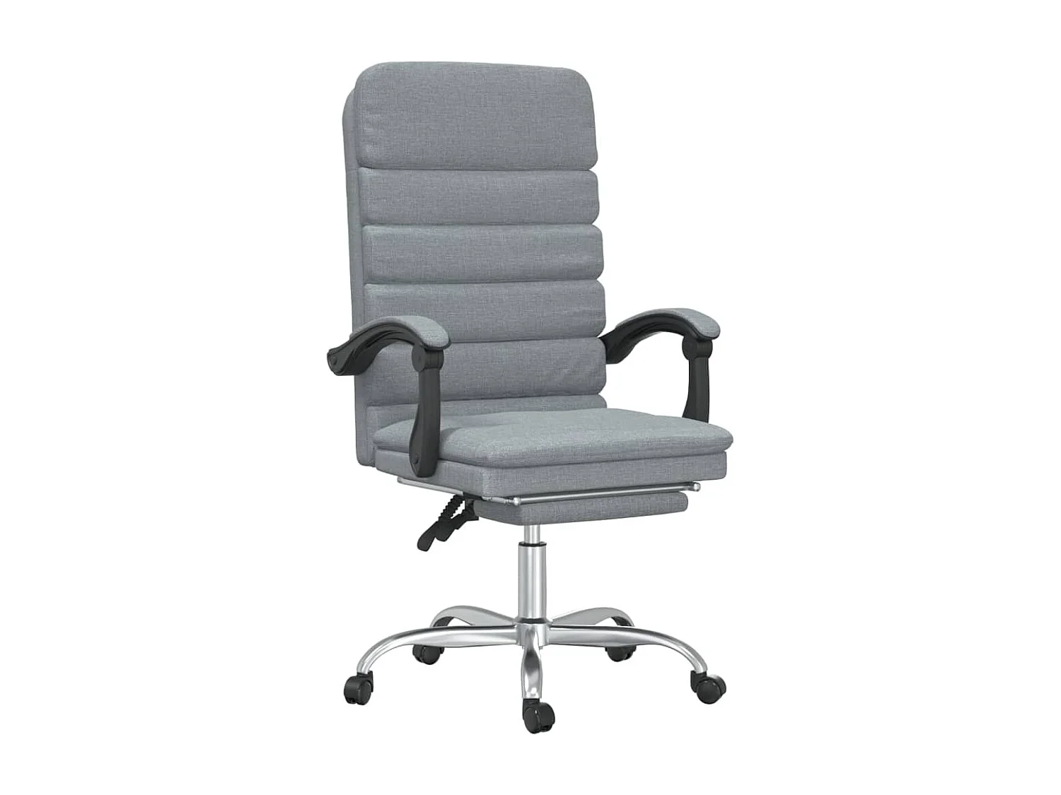 Fauteuil de massage inclinable de bureau Gris clair Tissu