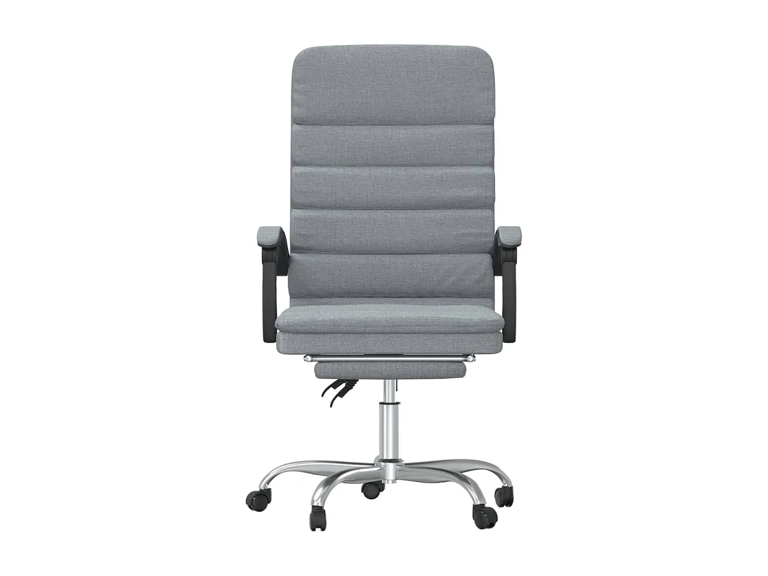 Fauteuil de massage inclinable de bureau Gris clair Tissu