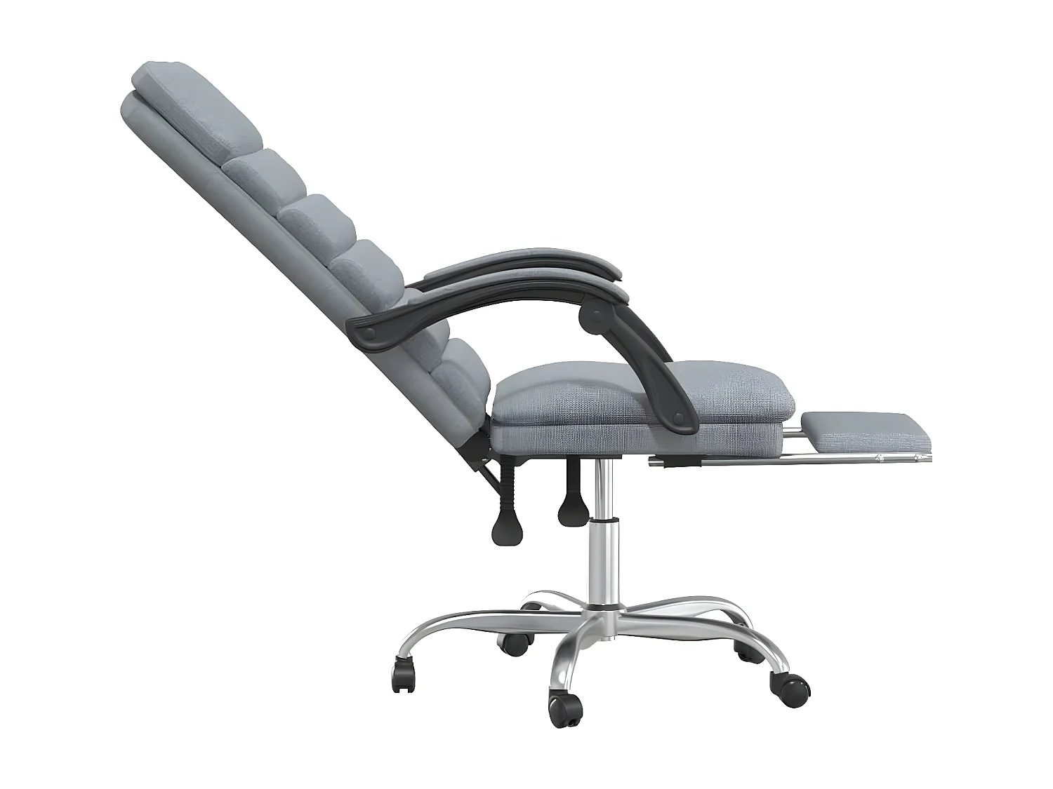 Fauteuil de massage inclinable de bureau Gris clair Tissu