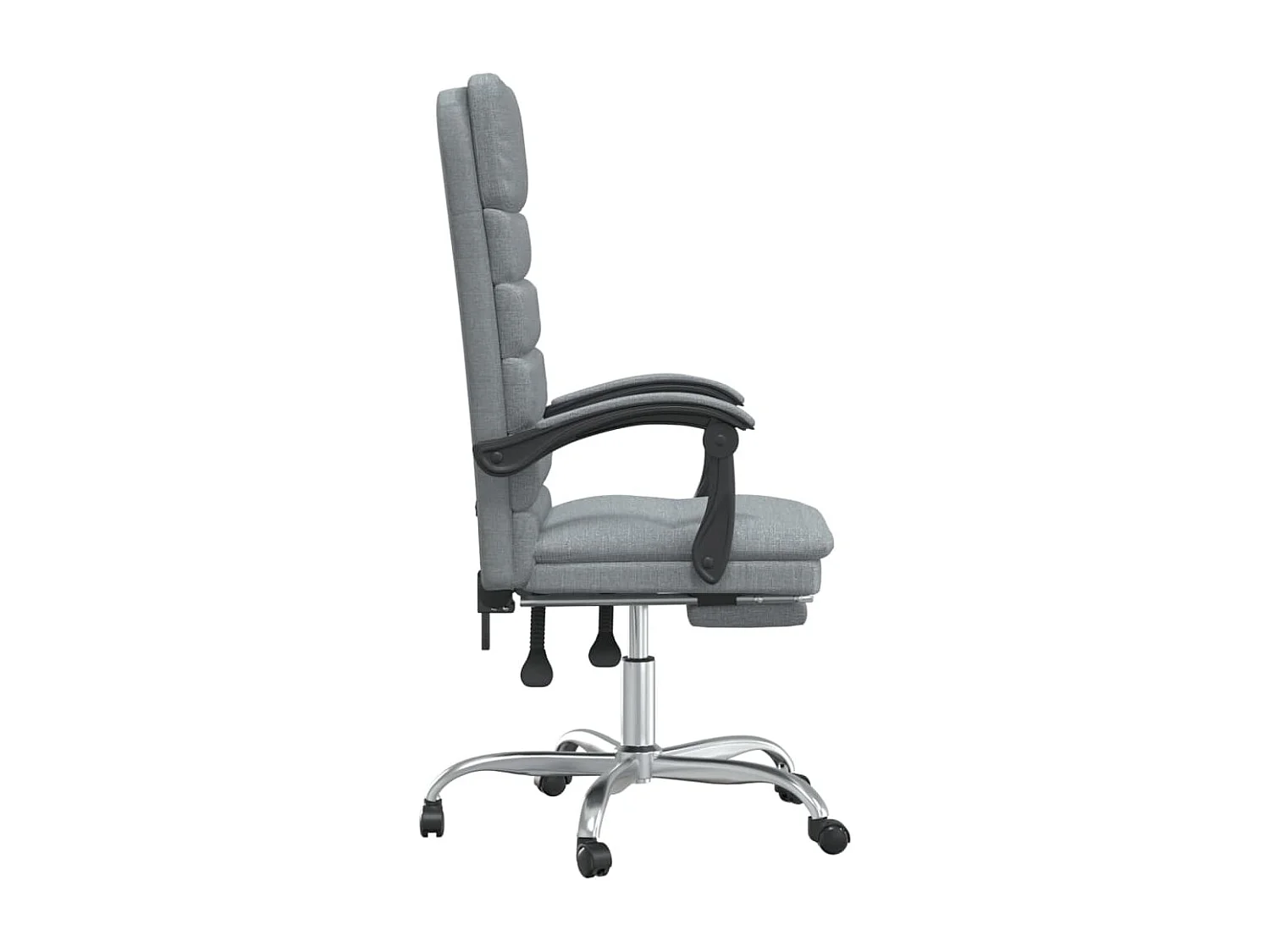 Fauteuil de massage inclinable de bureau Gris clair Tissu