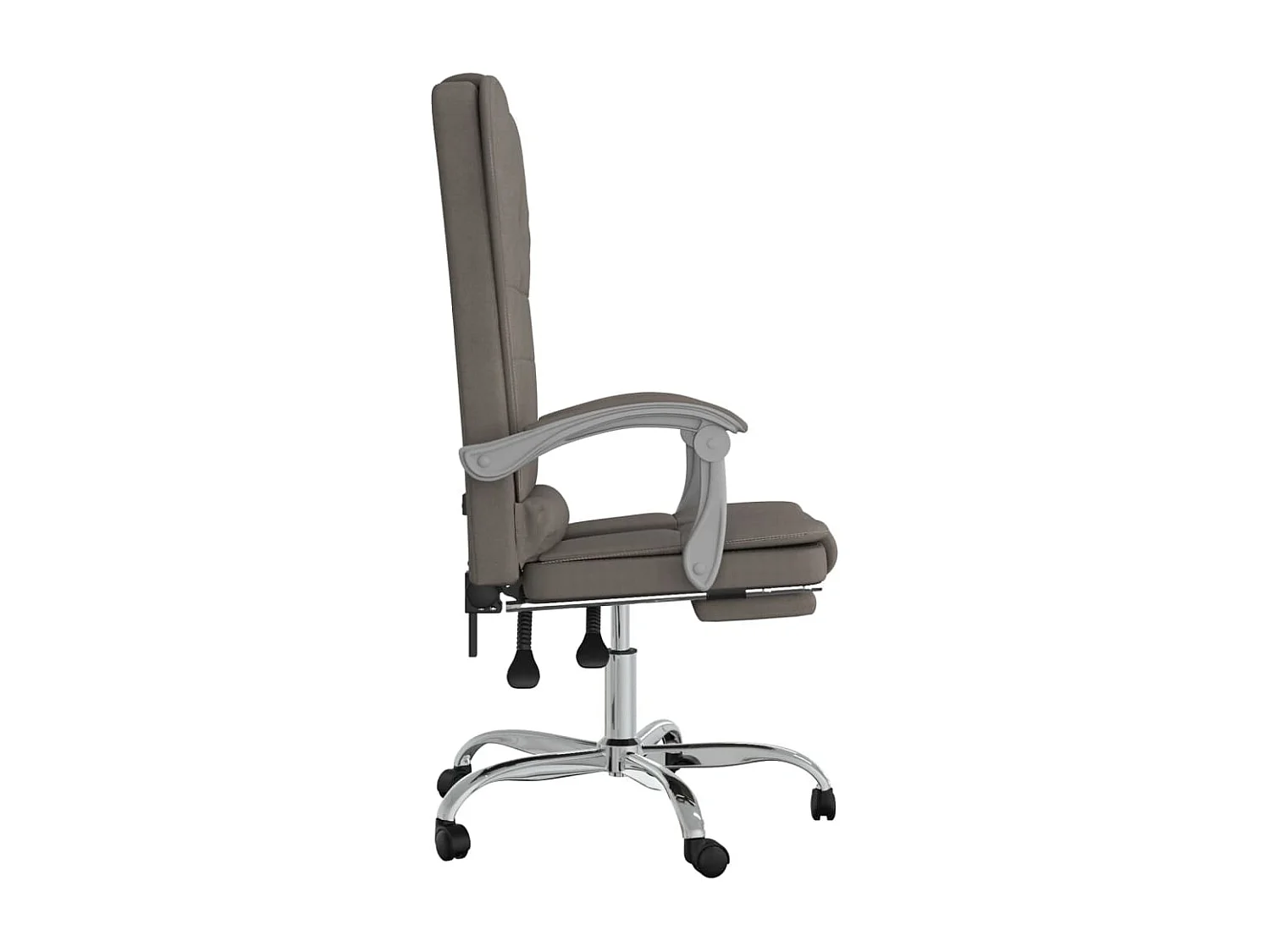 Fauteuil de massage inclinable de bureau Taupe Tissu