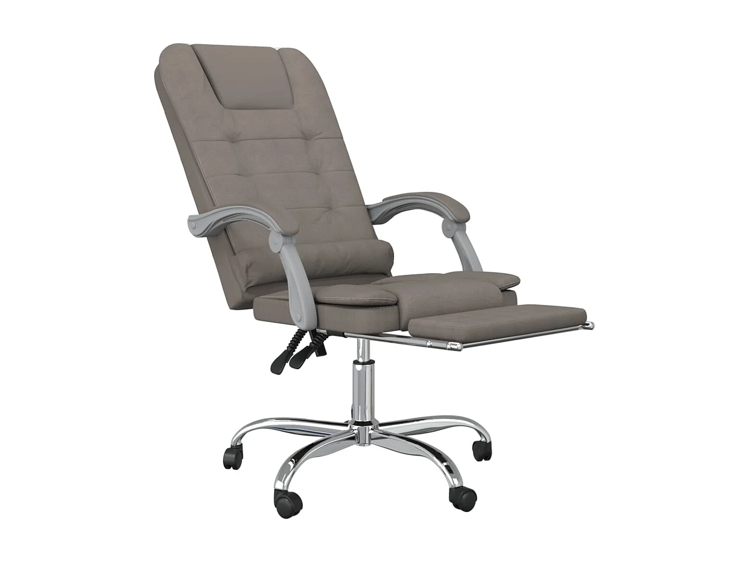 Fauteuil de massage inclinable de bureau Taupe Tissu