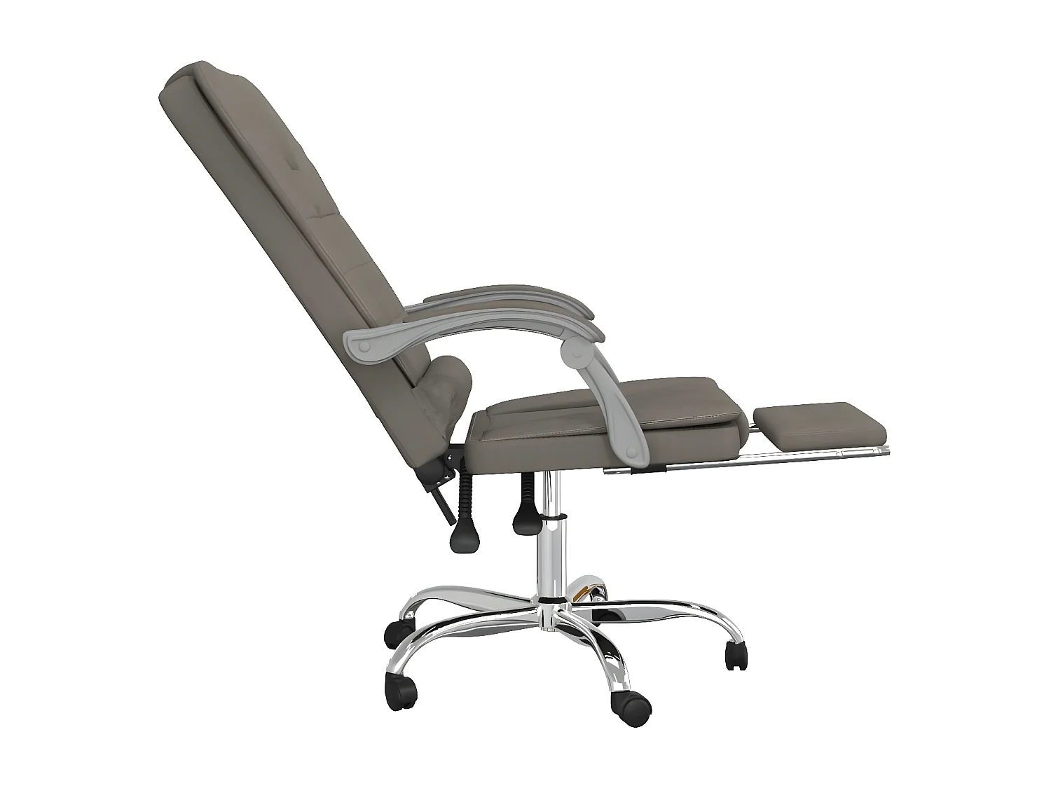 Fauteuil de massage inclinable de bureau Taupe Tissu