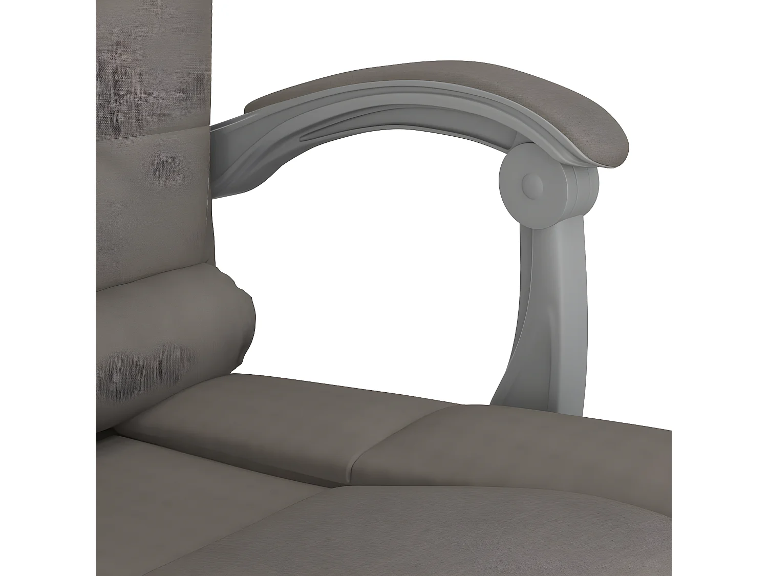 Fauteuil de massage inclinable de bureau Taupe Tissu