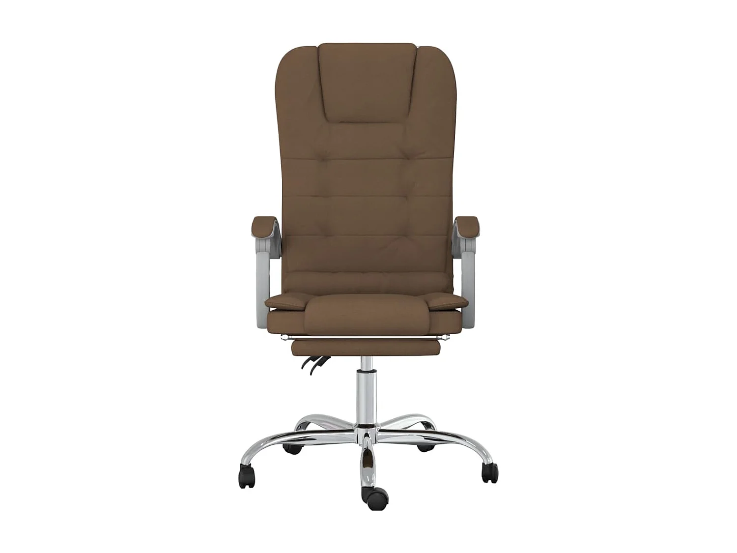 Fauteuil de massage inclinable de bureau Marron Tissu