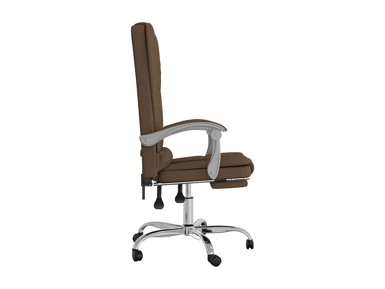 Fauteuil de massage inclinable de bureau Marron Tissu