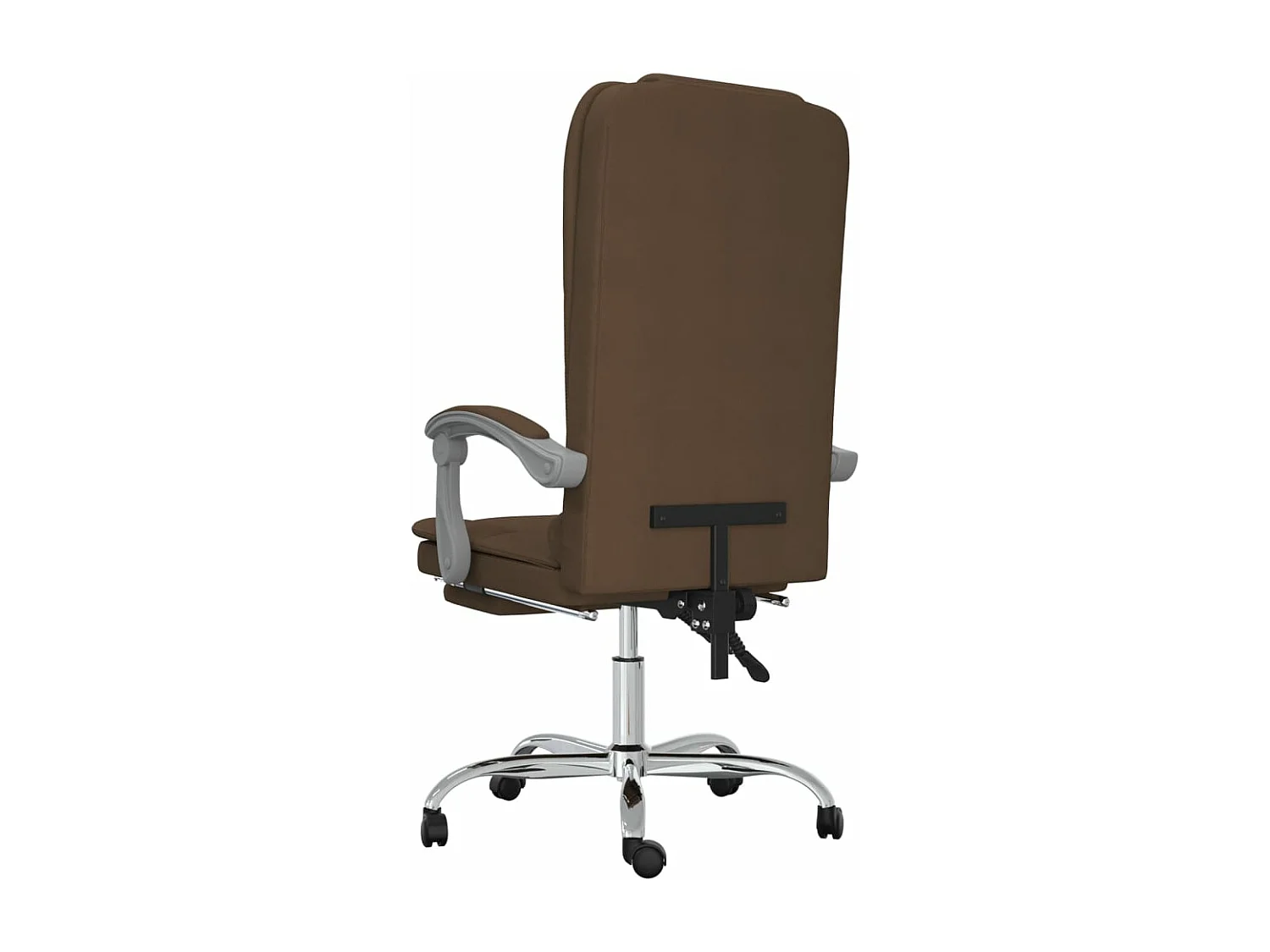 Fauteuil de massage inclinable de bureau Marron Tissu