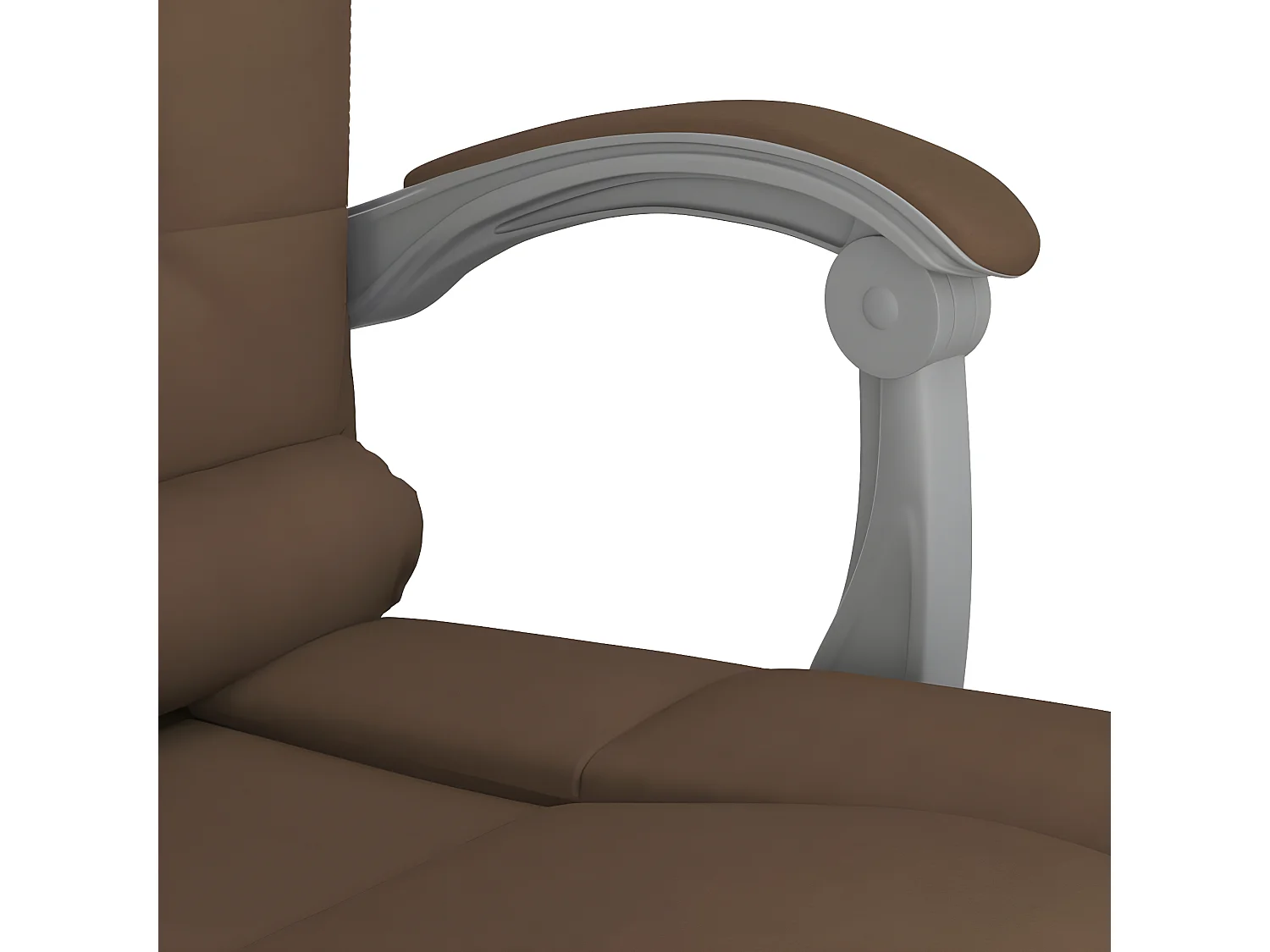 Fauteuil de massage inclinable de bureau Marron Tissu