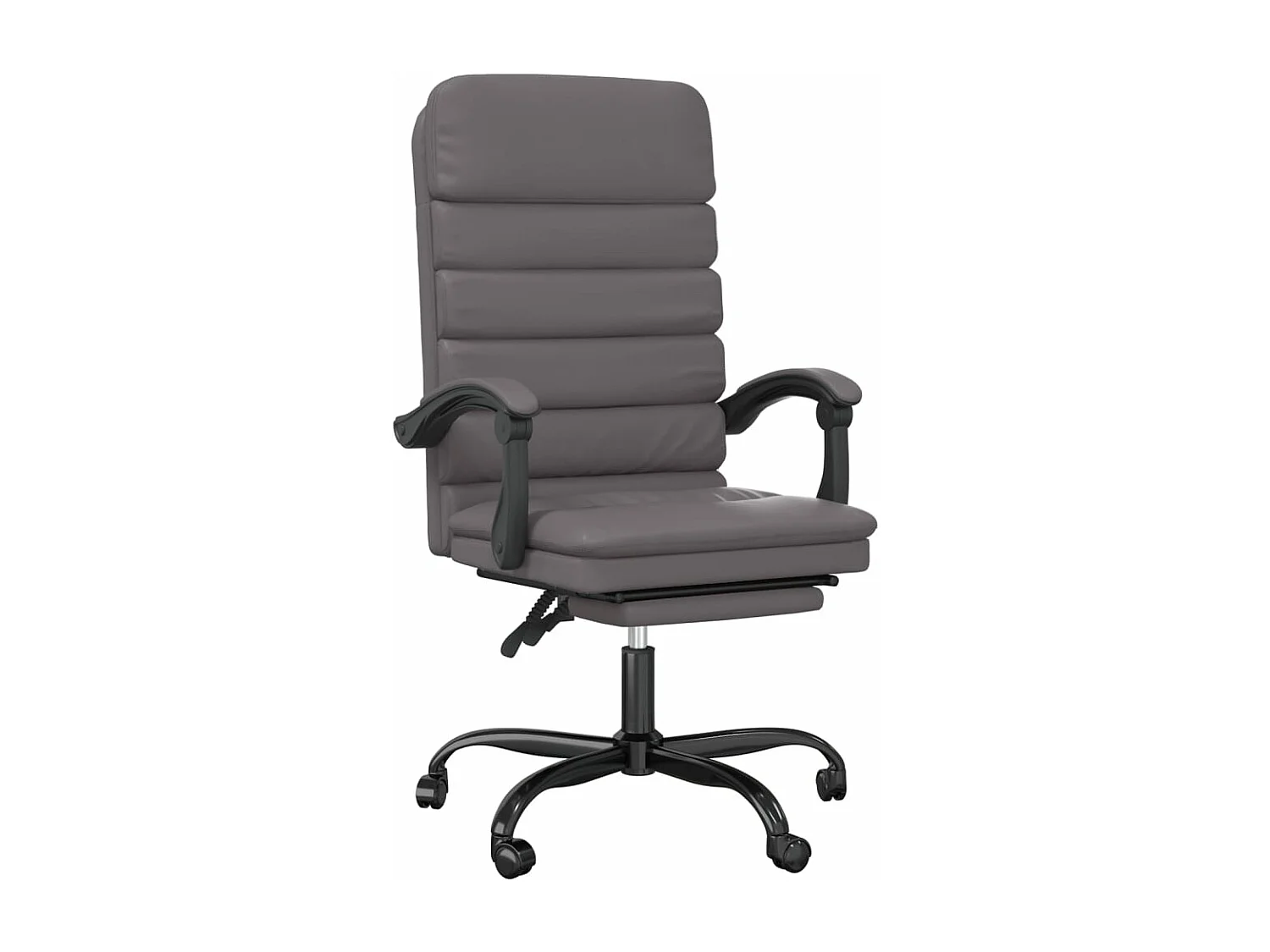 Fauteuil de massage inclinable de bureau Gris Similicuir