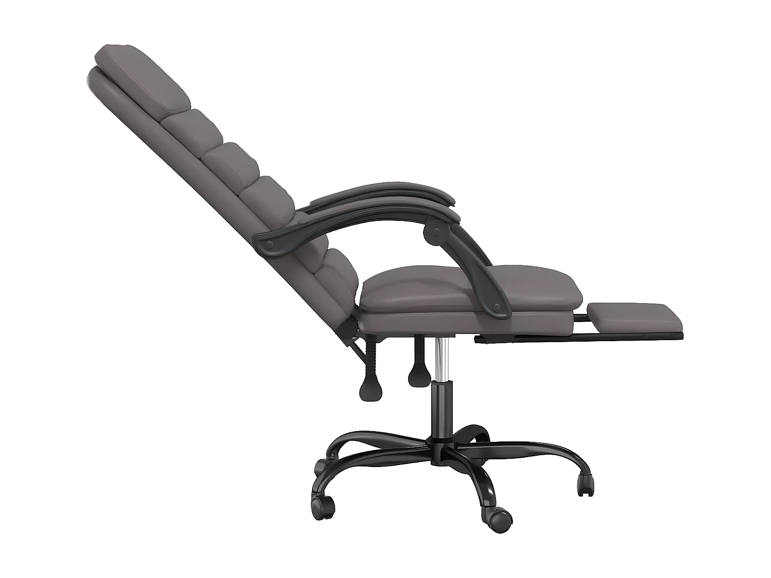 Fauteuil de massage inclinable de bureau Gris Similicuir
