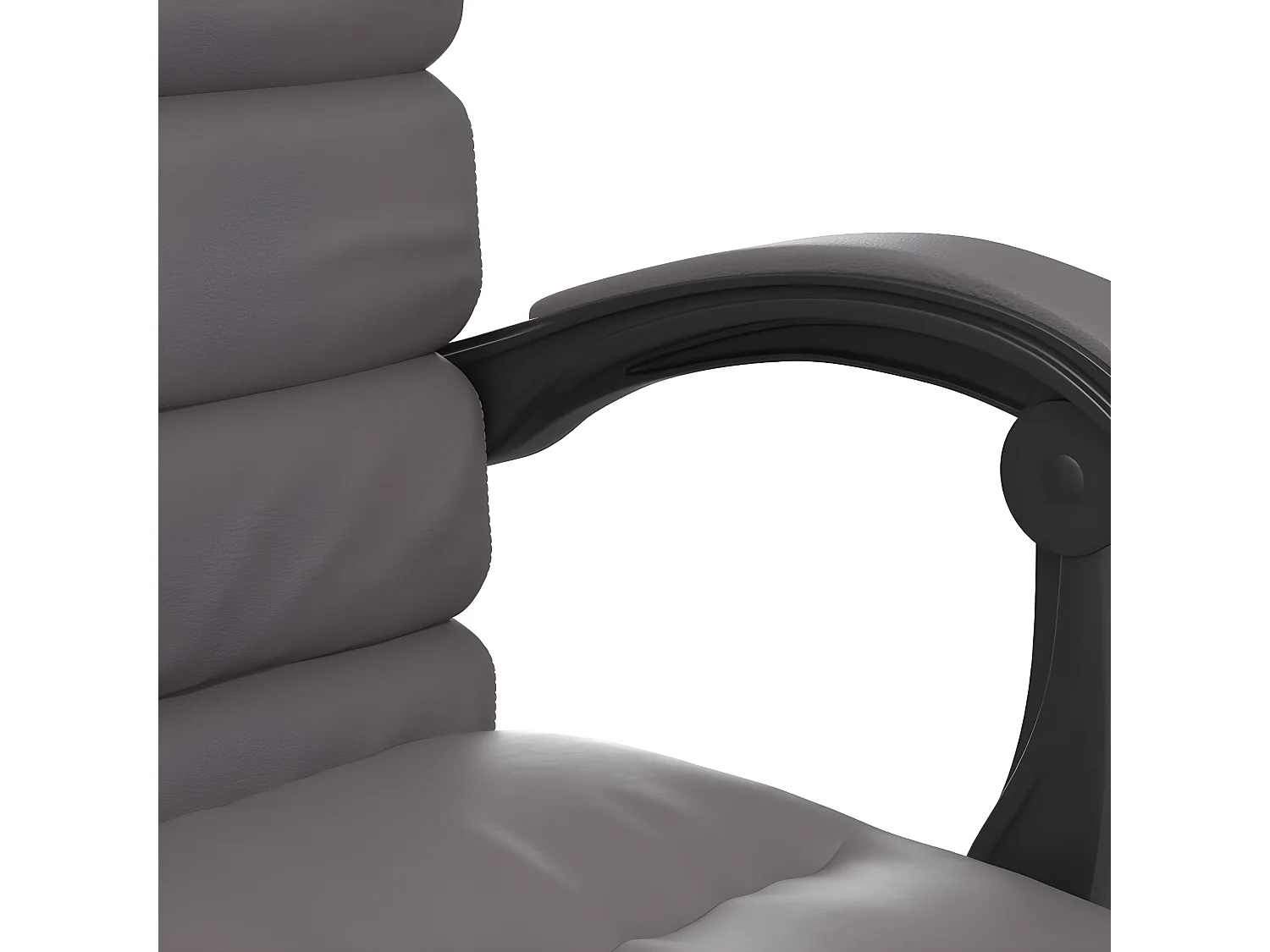 Fauteuil de massage inclinable de bureau Gris Similicuir