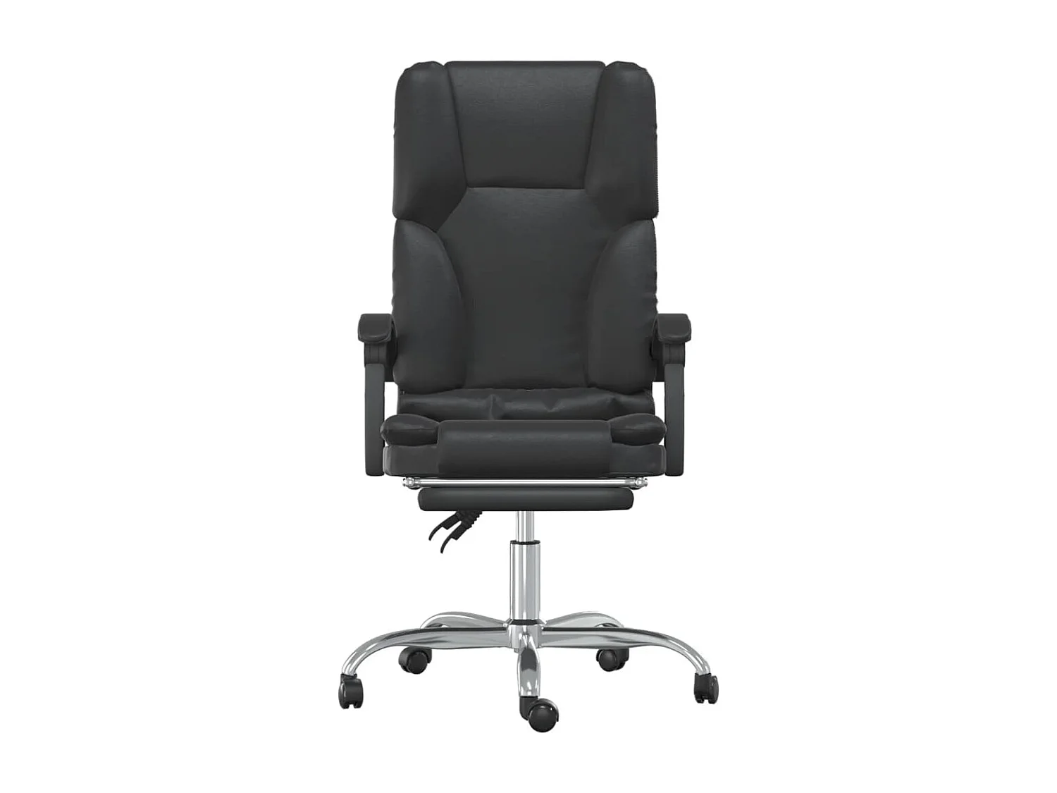 Fauteuil de massage inclinable de bureau Noir Similicuir