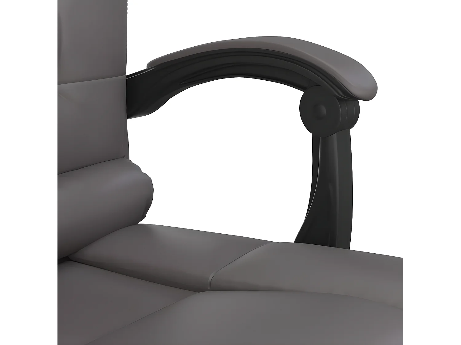 Fauteuil de massage inclinable de bureau Gris Similicuir