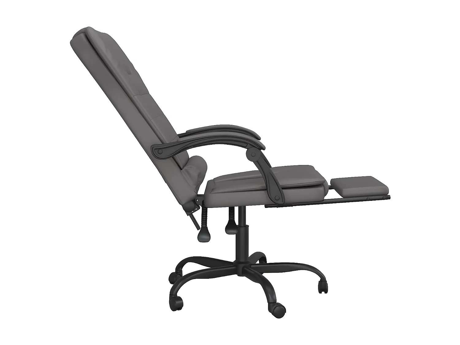 Fauteuil de massage inclinable de bureau Gris Similicuir