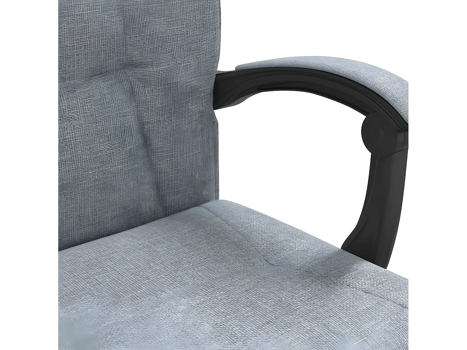 Cadeira de escritório reclinável tecido cinzento-claro