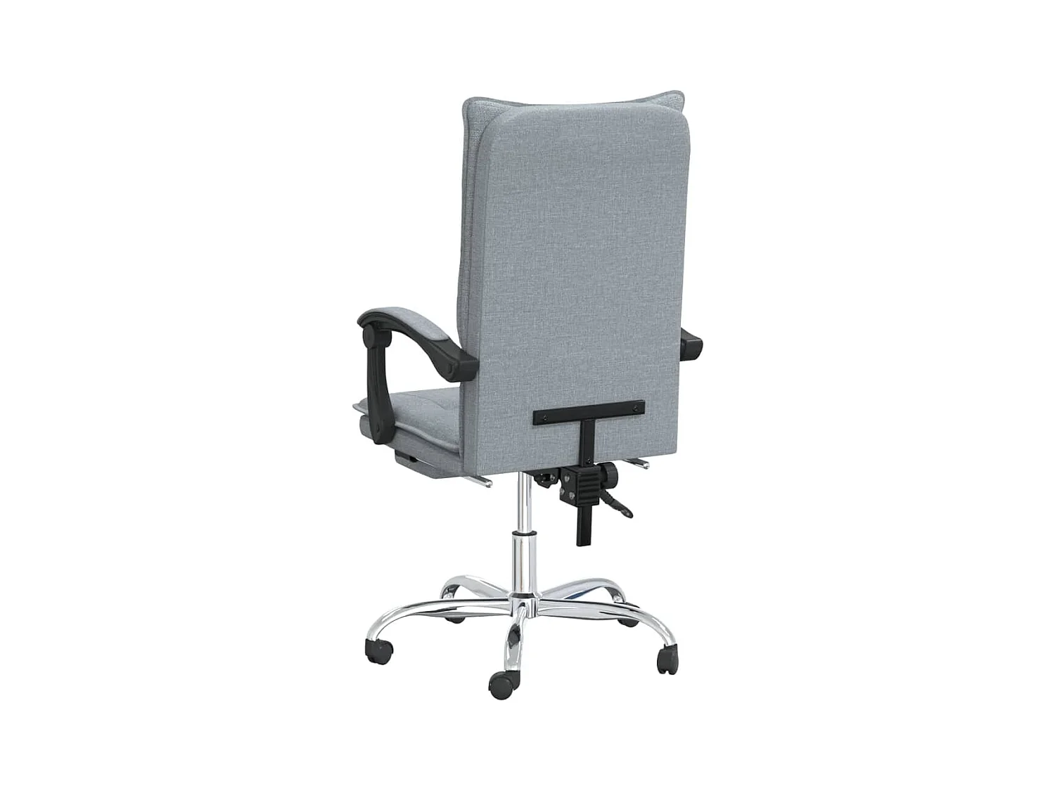 Silla de oficina reclinable de tela gris claro