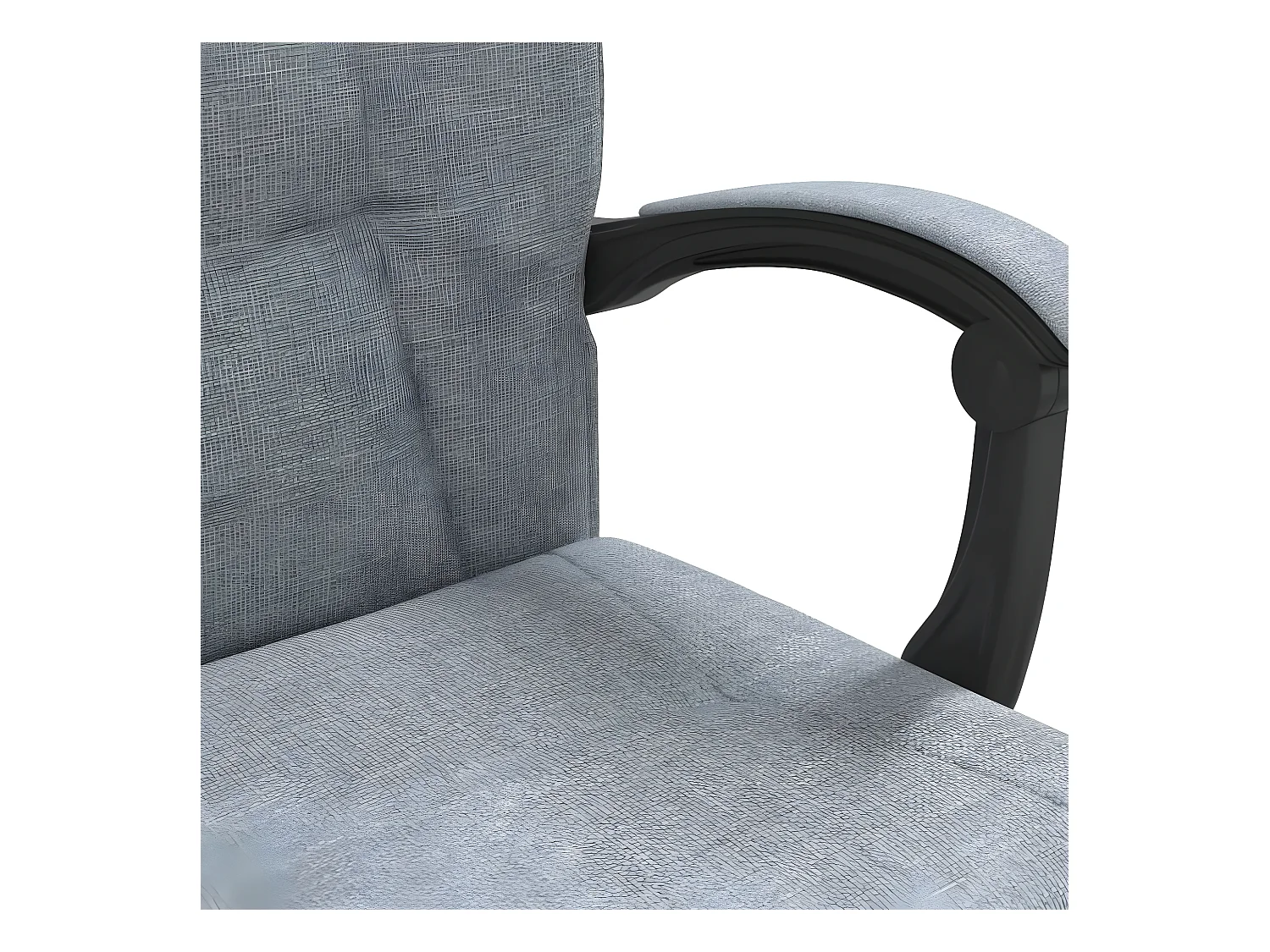Silla de oficina reclinable de tela gris claro